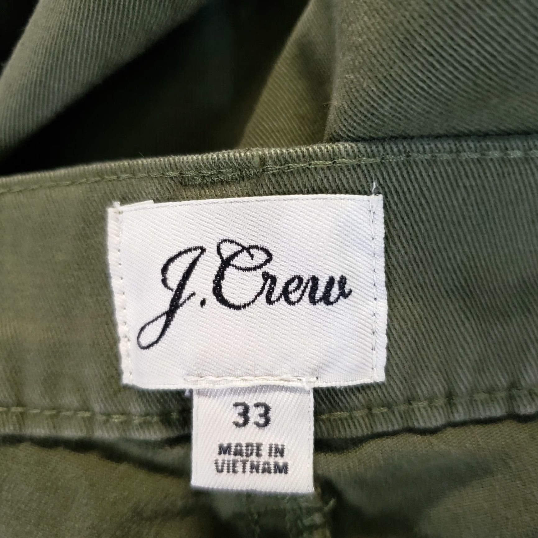 J.Crew J.CREW Womens Vintage Straight Pants Sz 33 Green High Rise Cotton Blend Dress Casual Cropped Mens Womens Size 24" / US 00 / IT 34 - 7 Thumbnail
