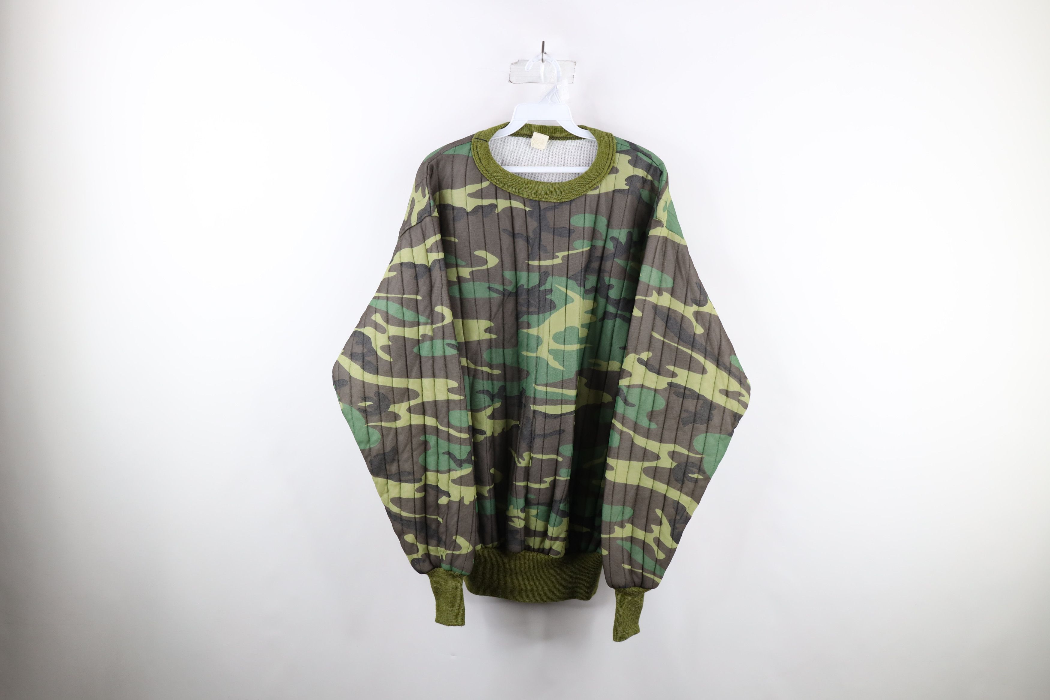 image of Vintage 70's Streetwear Camouflage Crewneck Sweatshirt Usa, Men's (Size 2XL)