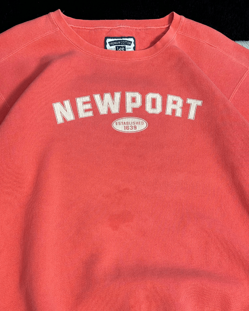 Lee × Vintage Vintage Lee Newport Pink Crewneck Sweatshirt - Size Large Size US L / EU 52-54 / 3 - 6 Thumbnail