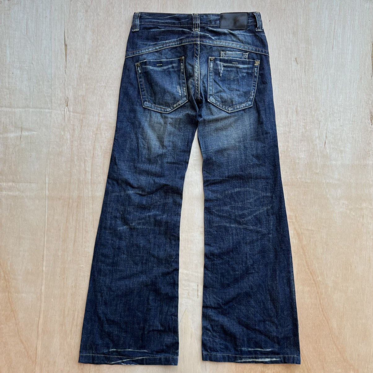 Vintage BENEFIT DISTRESSED DENIM FLARED JEANS LIKE IF SEDITIONARIES Size US 30 / EU 46 - 6 Thumbnail