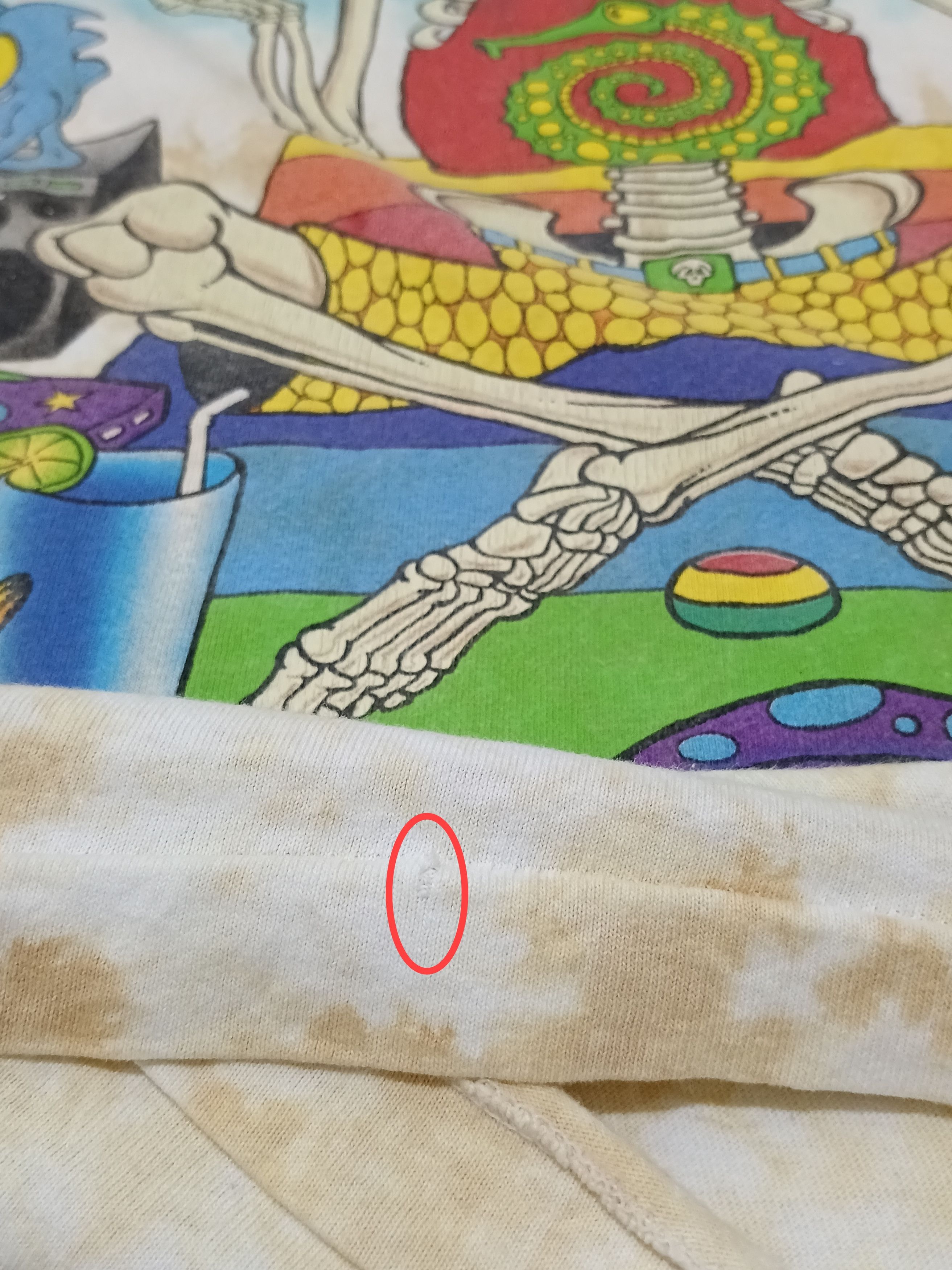 Arts & Science Vintage 90s Liquid Blue Joey Mars Psychedelic Skeleton Surf Size US XL / EU 56 / 4 - 13 Thumbnail