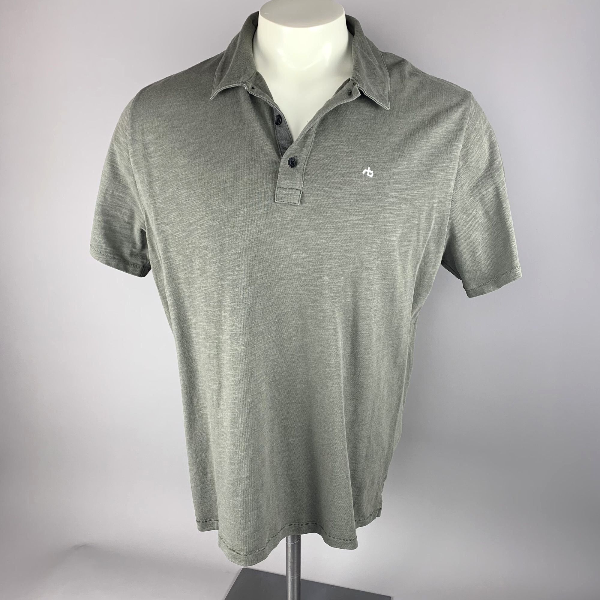 Rag & Bone Rag & Bone Size XXL Mens Sage Green Cotton Polo Shirt Peru Size US XXL / EU 58 / 5 - 11 Thumbnail