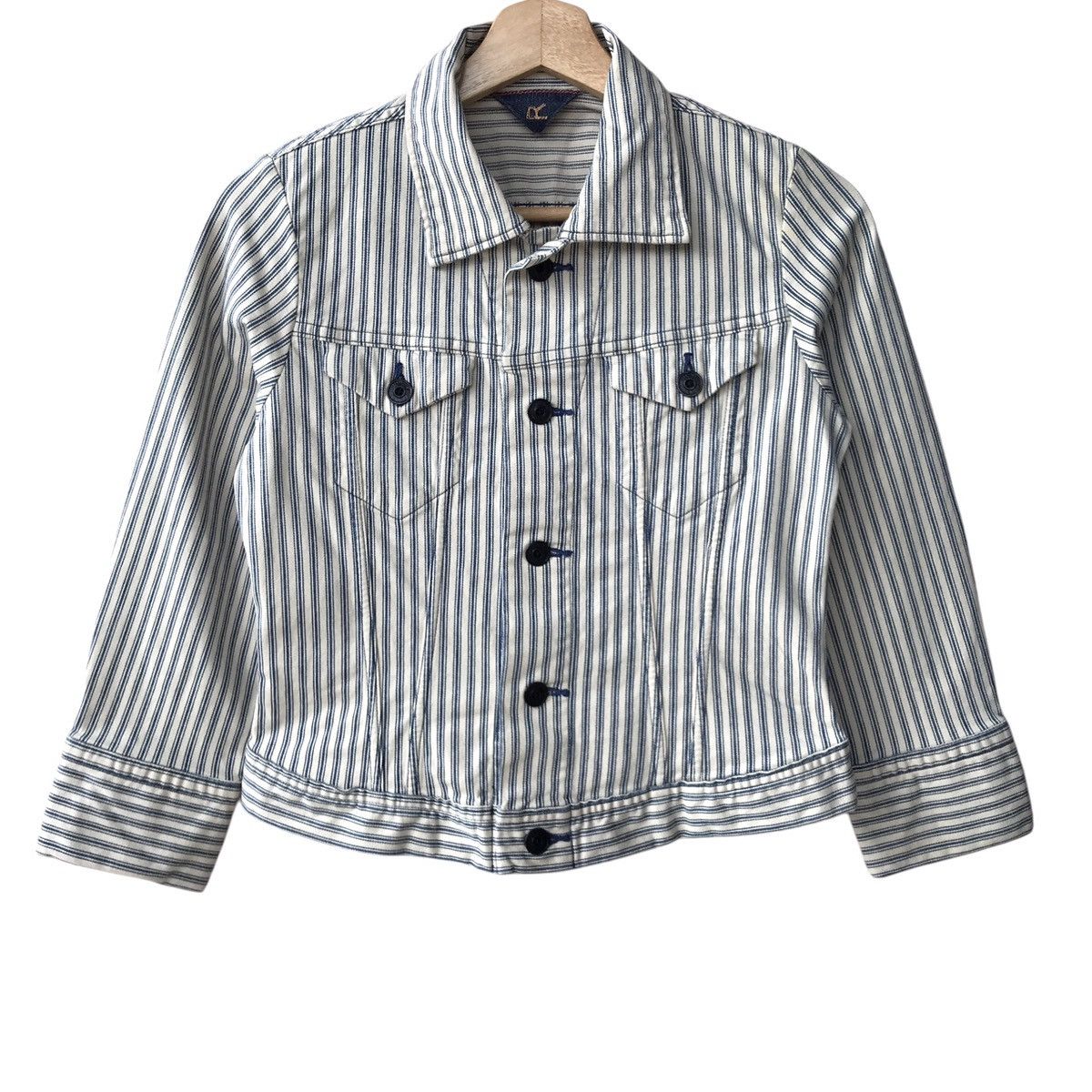 45rpm × Japanese Brand × Kapital 45rpm Studio Japan WMN Hickory Trucker Jacket Size S / US 4 / IT 40 - 1 Thumbnail