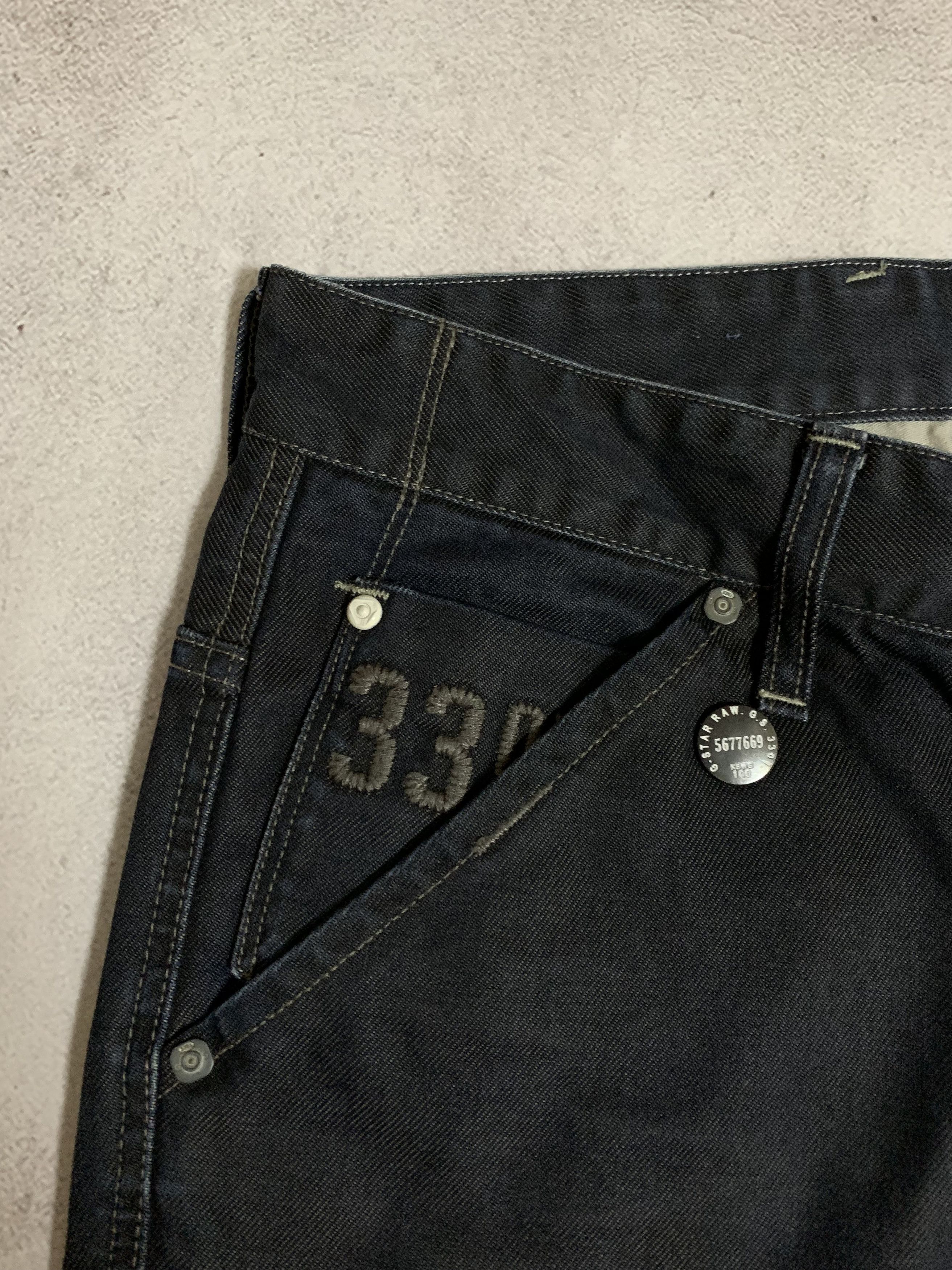 G-Star × Japanese Brand vintage g star raw double knee crazy dirty jeans denim y2k Size US 32 / EU 48 - 3 Thumbnail