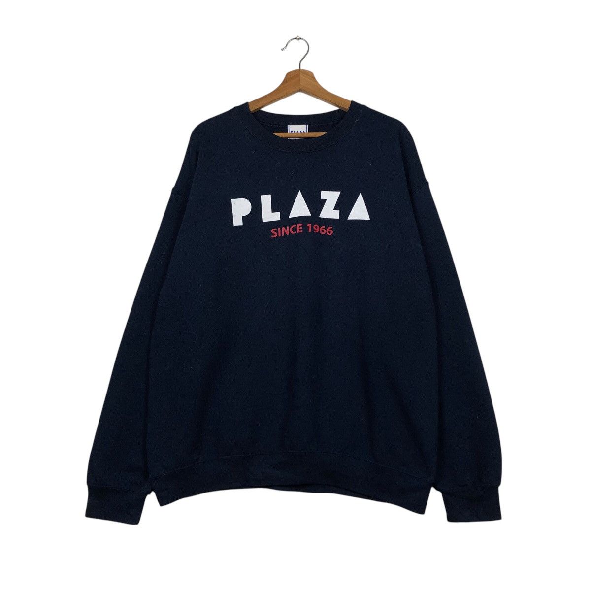 Japanese Brand PLAZA “Since 1966” Minimal Logo Crewneck — Navy Vintage Fit Size US L / EU 52-54 / 3 - 2 Thumbnail