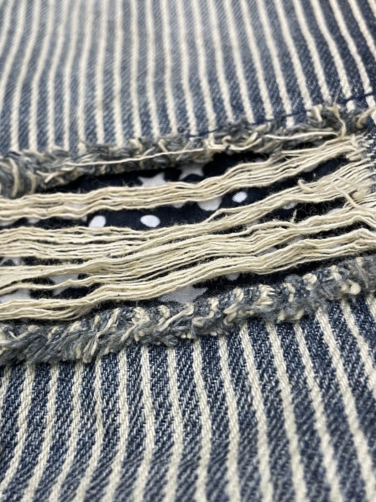 Hysteric Glamour × Japanese Brand Hickory Distressed Repair Double Waist Clone Devgru Y2K Size US 31 - 7 Thumbnail