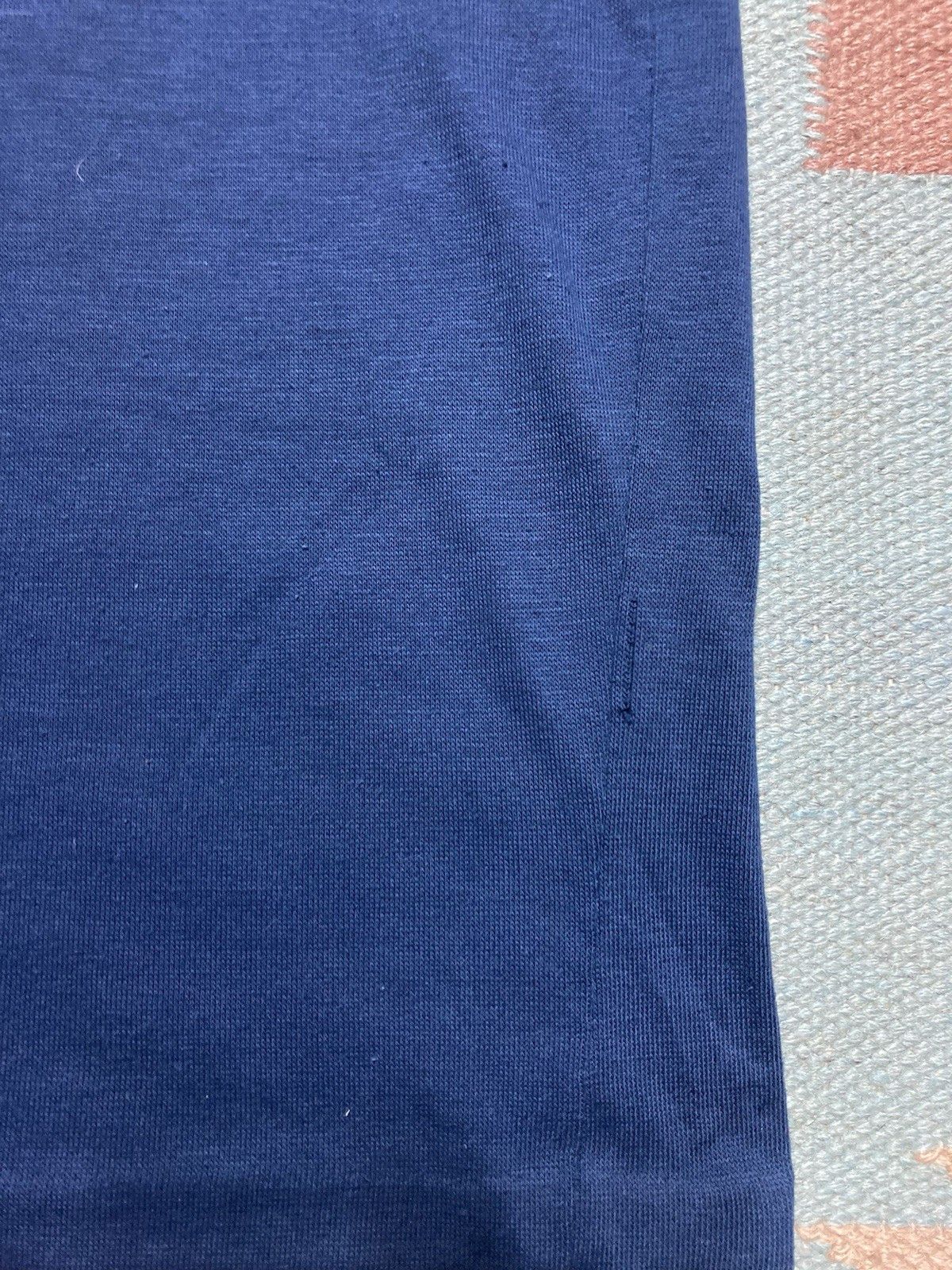 Vintage 60s t shirt soft navy blue blank boys L womens M baby tee Size M / US 6-8 / IT 42-44 - 2 Thumbnail