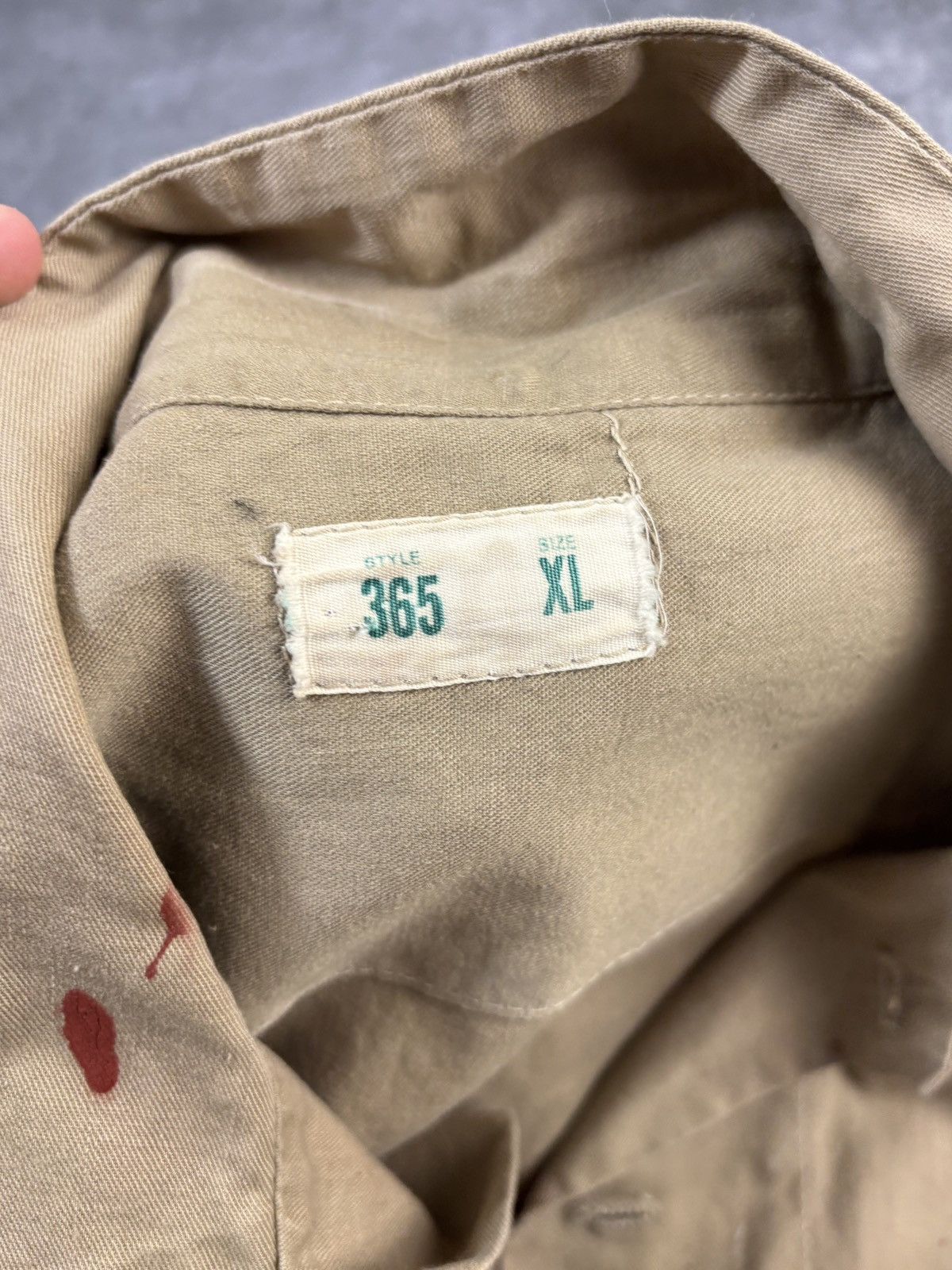 Vintage Vintage Work Shirt Blood Splatter Thrashed CP Rail Moleskin Size US XL / EU 56 / 4 - 5 Thumbnail