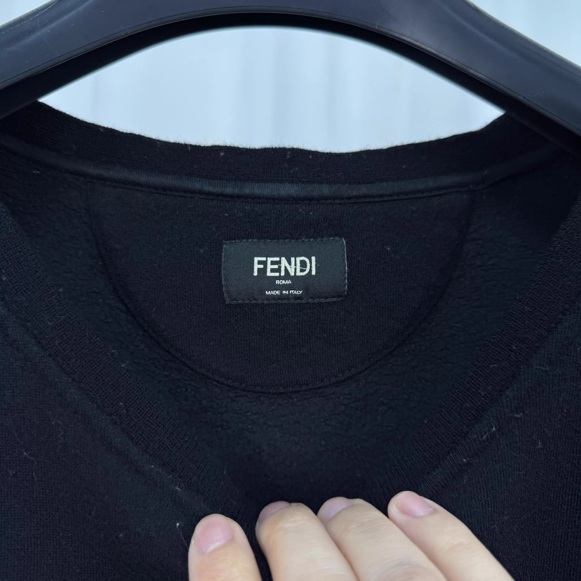 Fendi Fendi KL Leather Panel Wool Hoodie 46 Mint Size US S / EU 44-46 / 1 - 5 Thumbnail