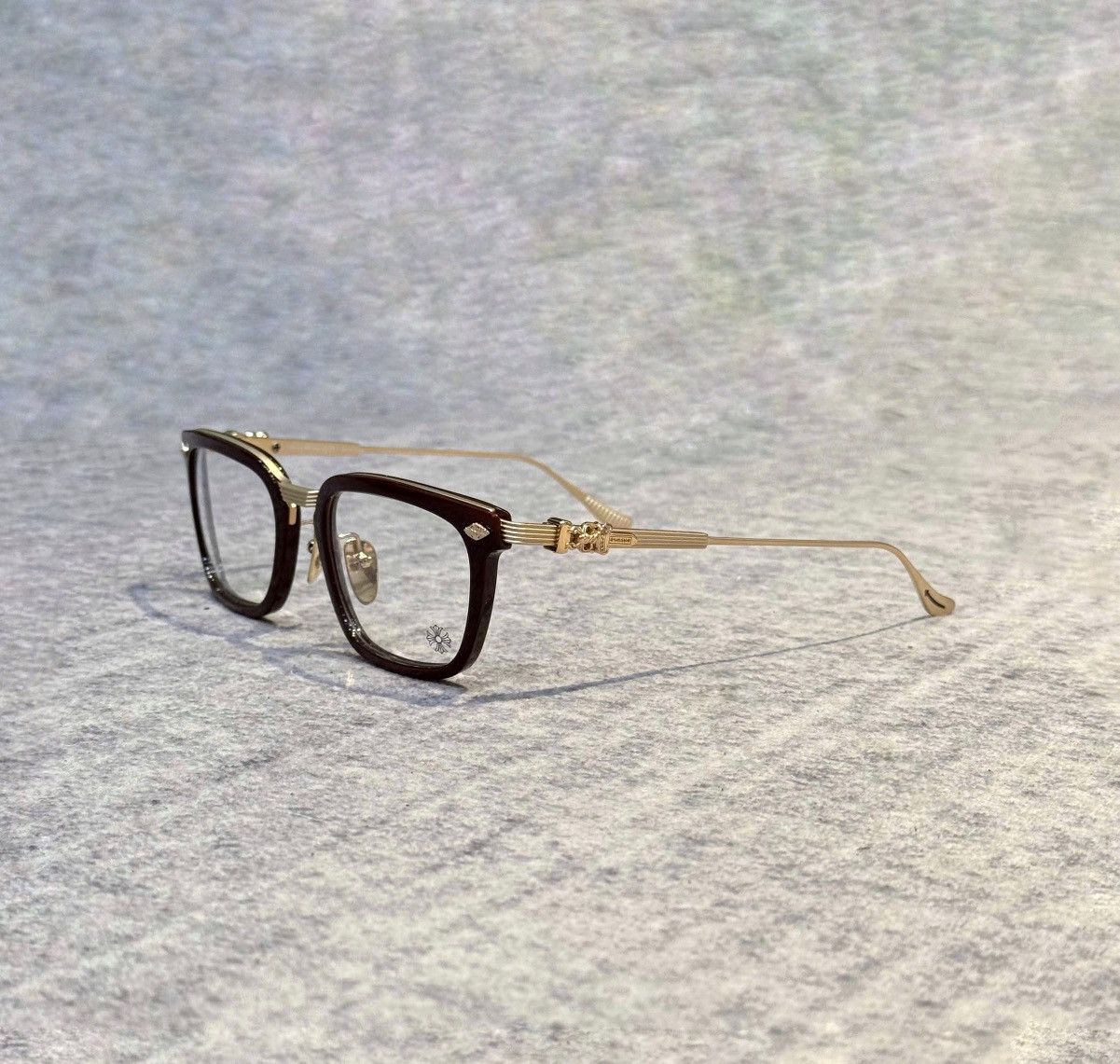 Chrome Hearts CHROME HEARTS OVERPOKED CLASSIC BROWN/MATTE GOLD PLATED Size ONE SIZE - 1 Thumbnail