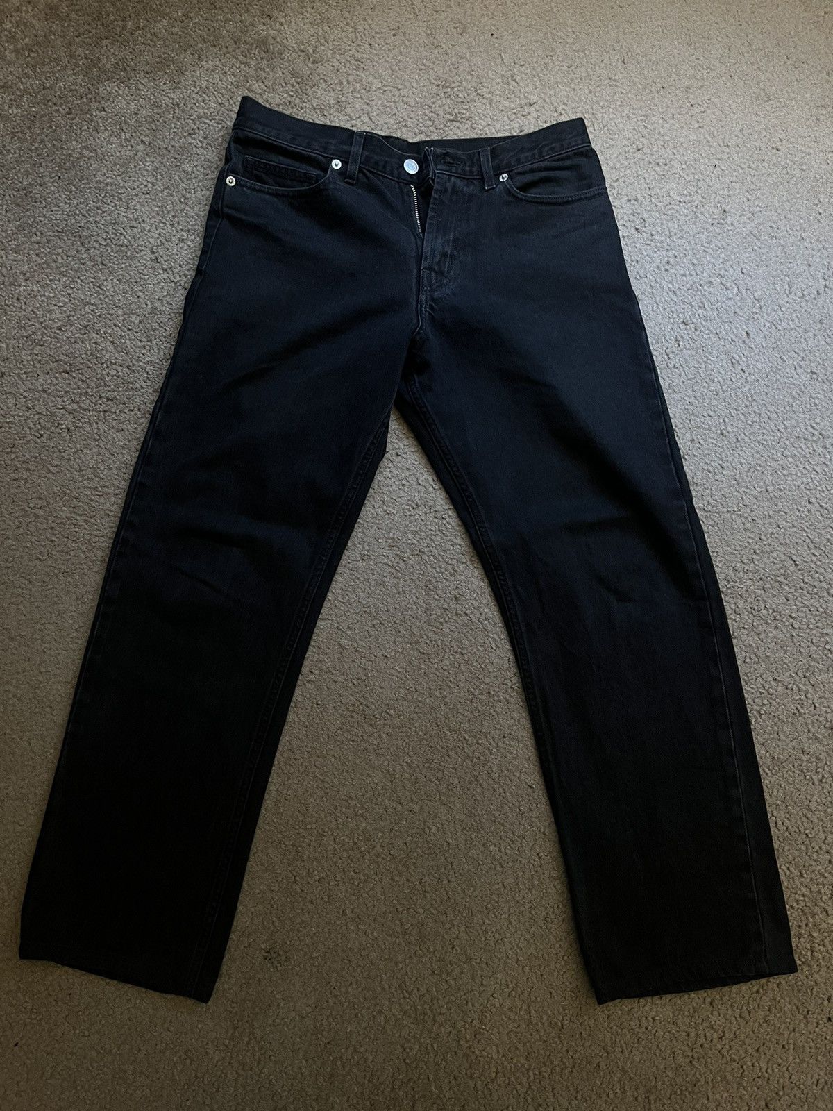 Image of Norse Projects Straight Leg Washed Denim in Black, Men's (Size 30)