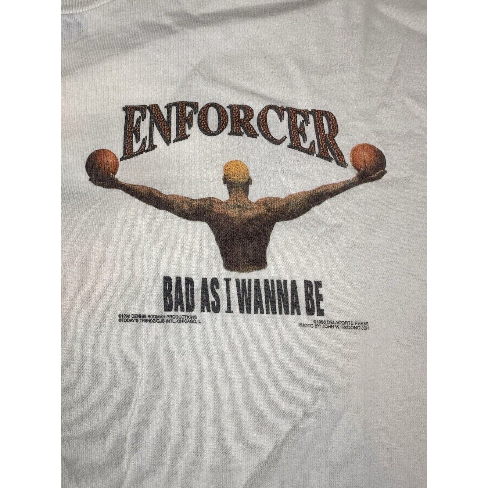 Vintage Vintage 90s Dennis Rodman Enforcer Shirt Size US L / EU 52-54 / 3 - 4 Thumbnail