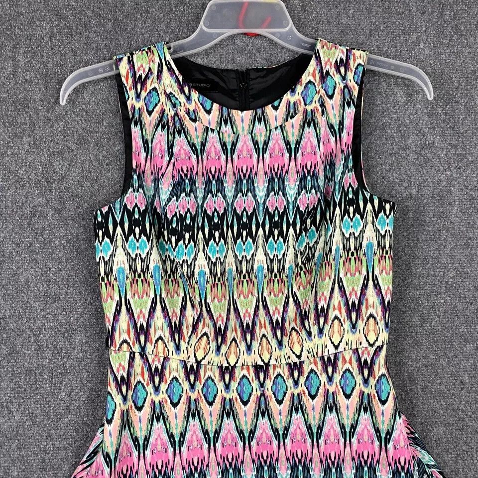 Other AB Studio A-Line Dress Women's Size 4 Sleeveless Multicolor Size S / US 4 / IT 40 - 2 Thumbnail