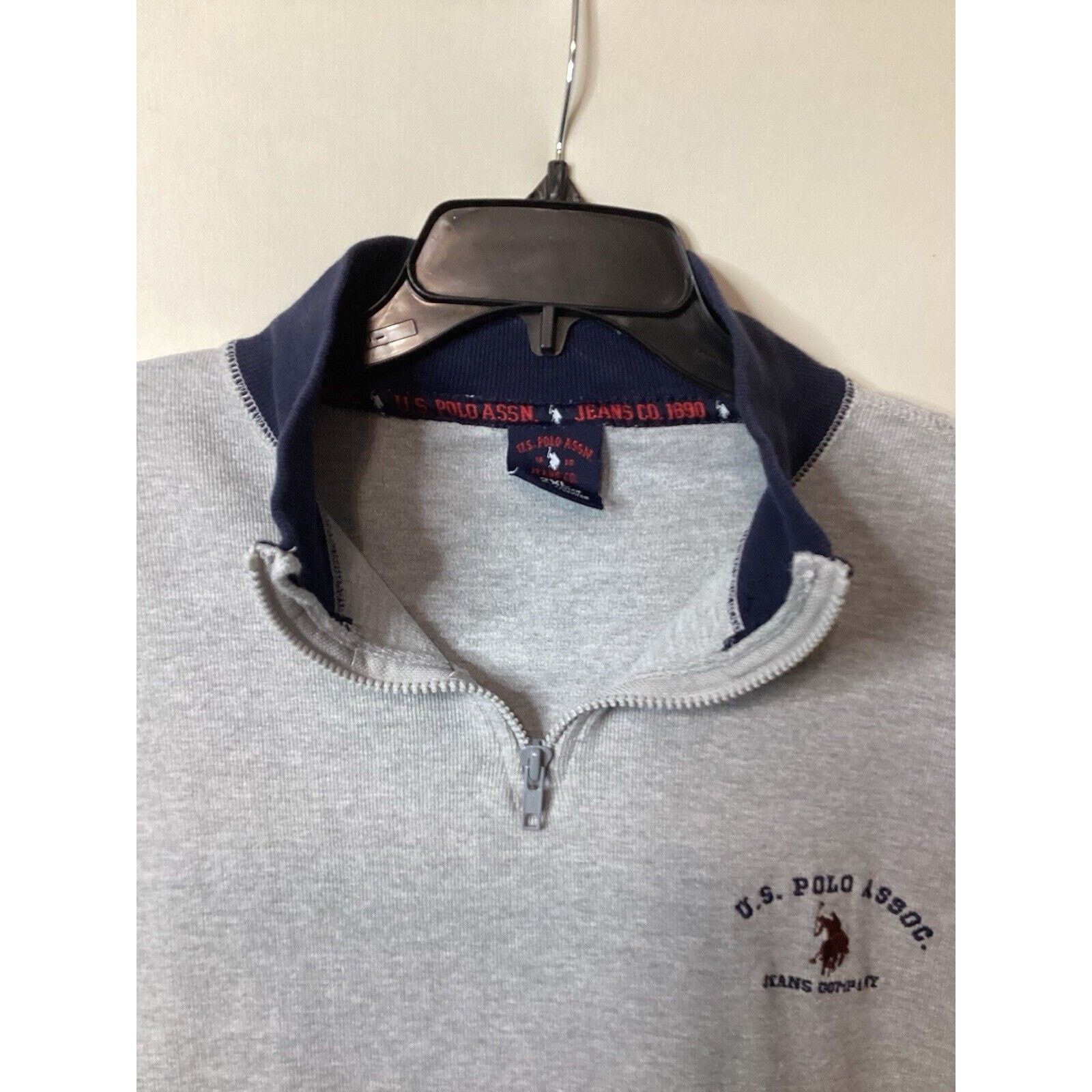 U.S. Polo Assn. VGT U.S. POLO ASSOC. Men’s Pullover 1/4 Zip Sweatshirt 2XL Size US XXL / EU 58 / 5 - 2 Thumbnail