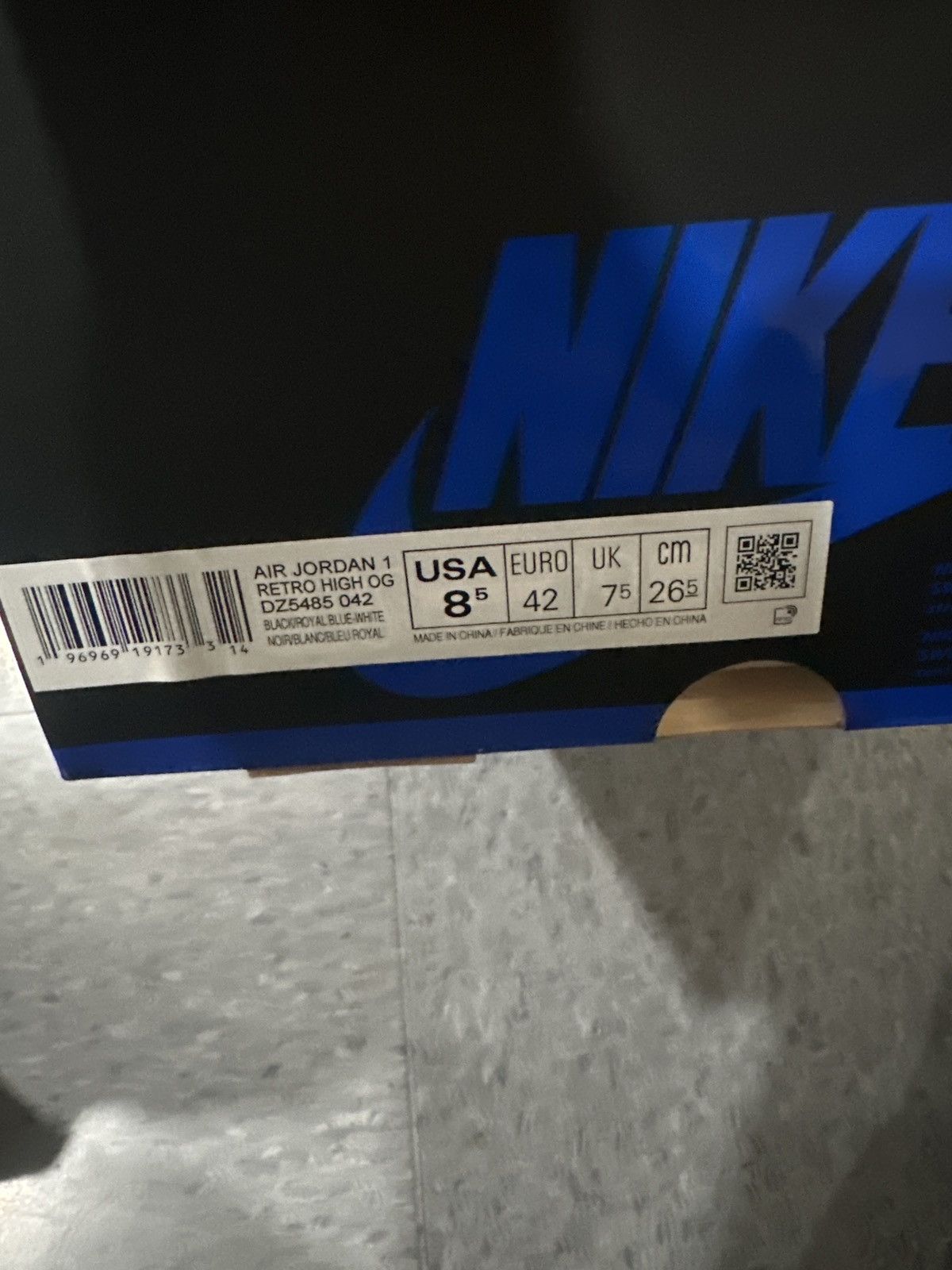 Jordan Brand × Nike Air Jordan 1 Retro High Og royal blue reimagined Size US 8.5 / EU 41-42 - 2 Thumbnail