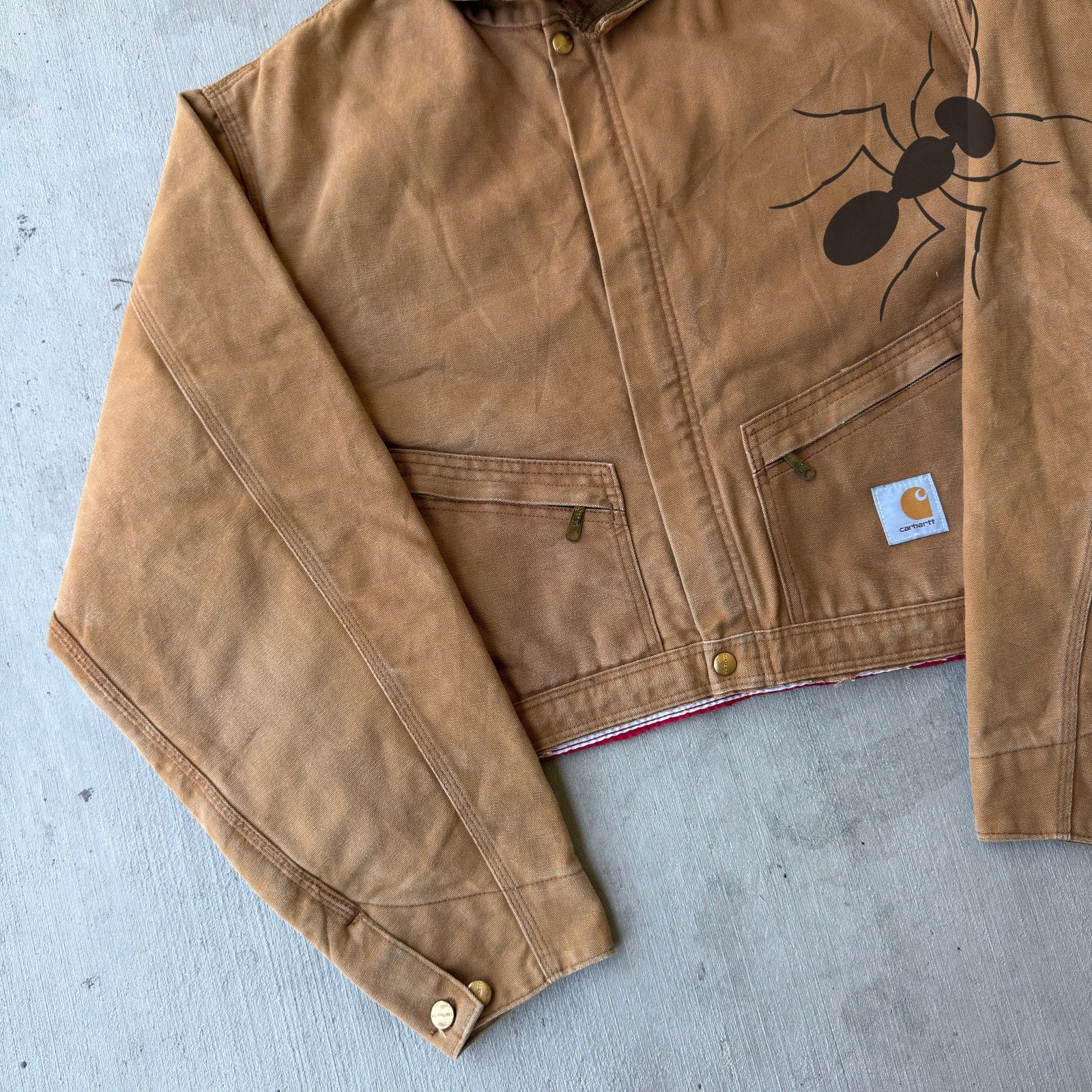 Carhartt × Vintage Carhartt brown cropped Detroit style work wear jacket Size US L / EU 52-54 / 3 - 2 Thumbnail