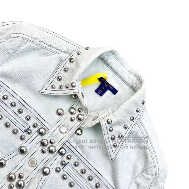 Louis Vuitton Louis Vuitton Light Blue Cotton Jacket for Women . Size XXS / US 00 / IT 34 - 3 Thumbnail