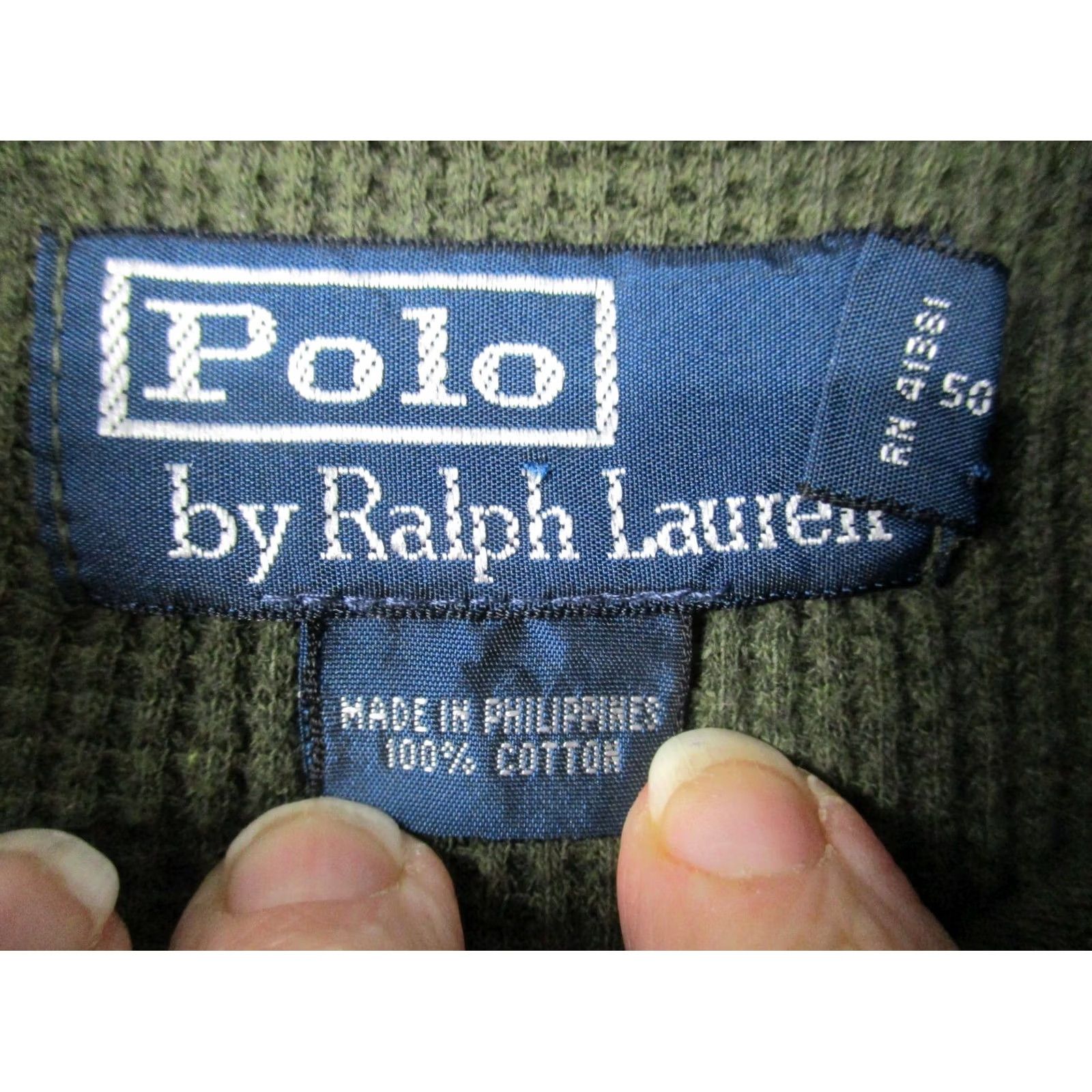 Polo Ralph Lauren Polo Ralph Lauren Sweater Men's Green XL Button Collar Thermal Ribbed Size US XL / EU 56 / 4 - 5 Thumbnail