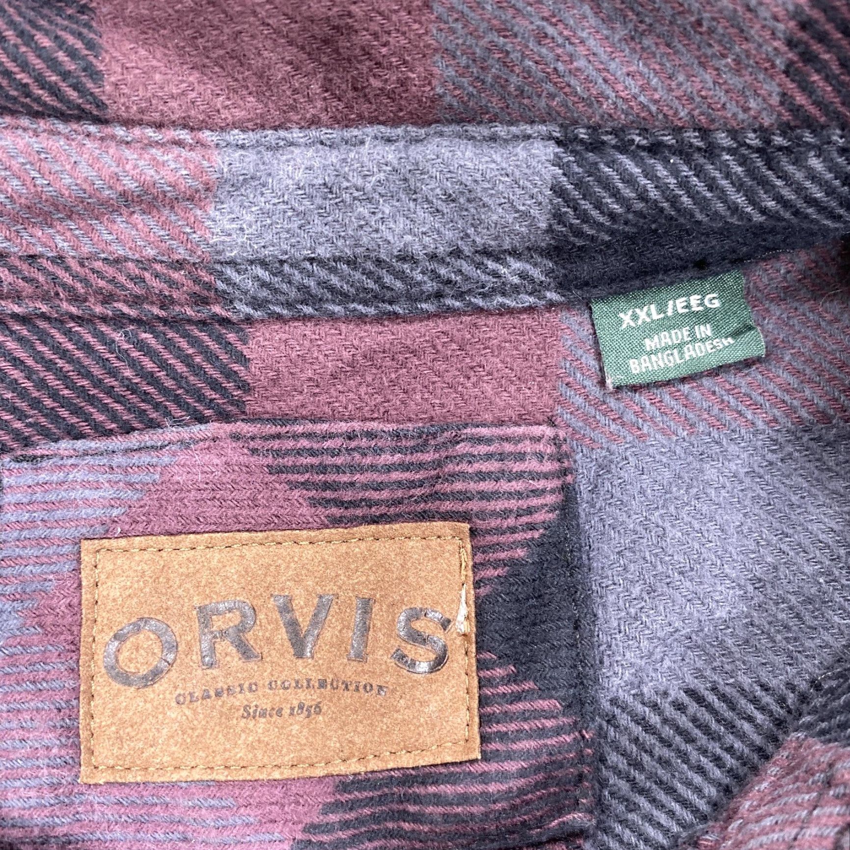 Orvis Orvis Flannel Shirt Jacket Mens 2XL Red Gray Plaid Quilted Shacket Pockets Size US XXL / EU 58 / 5 - 3 Thumbnail