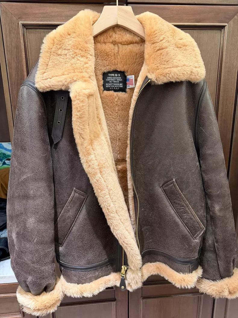 Schott Schott The fur is one piece of sheepskin Size US S / EU 44-46 / 1 - 2 Thumbnail