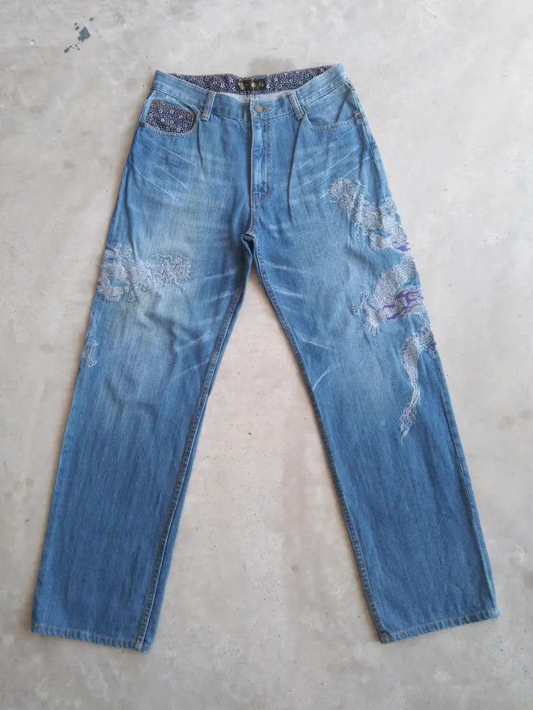 Japanese Brand Vintage Karakuri Tamashi Jeans Style Big Logo 30x30 Size US 30 / EU 46 - 2 Thumbnail