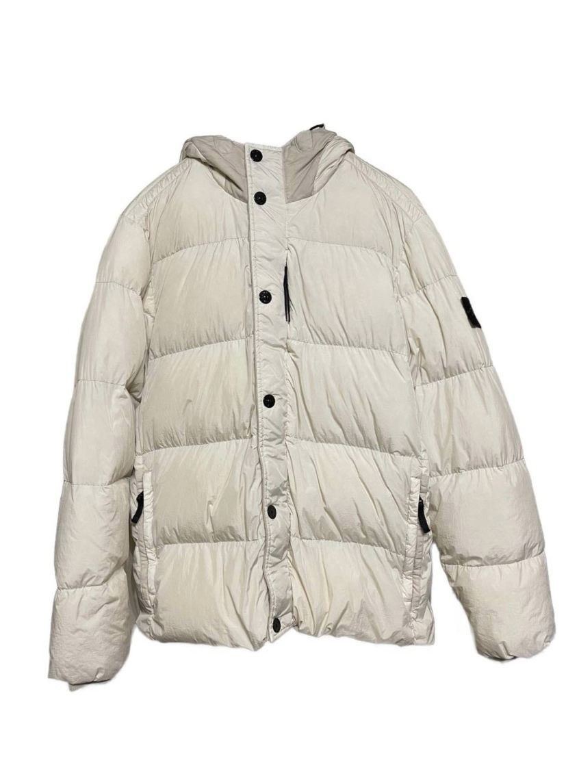 Stone Island Garment Dyed white cream