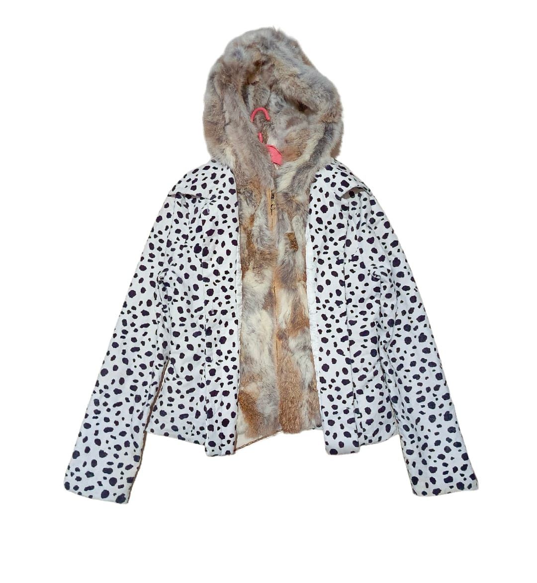 image of Avant Garde x Beauty Beast Ingni Japan - Combo Fur Fox Velvet Animal Print Blazer in Leopard, Women