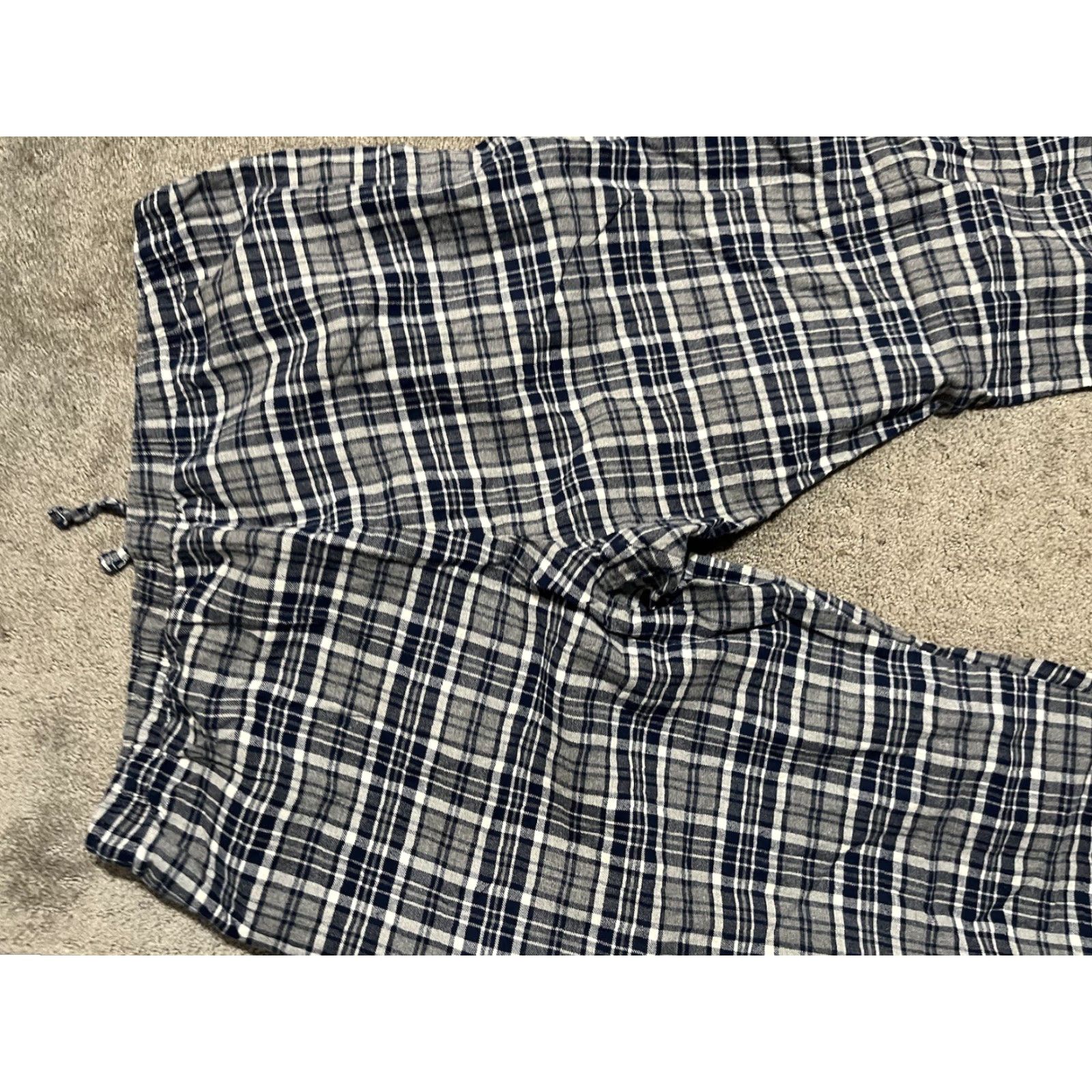 Gap VINTAGE Gap Men Lounge Pants - Size Large Blue Plaid Check Men Lounge Pants L Blue Plaid Size US 33 - 4 Thumbnail