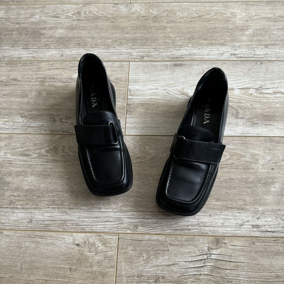 PRADA 1999 Archive Vintage Leather Loafers - Etsy