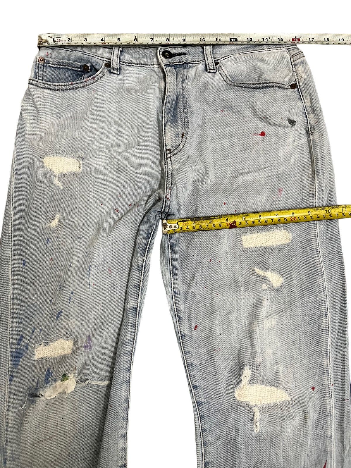 Japanese Brand × Jun Takahashi × Uniqlo Vintage Japanese Uniqlo Distressed Paint Artwork Style Denim Size US 32 / EU 48 - 12 Thumbnail