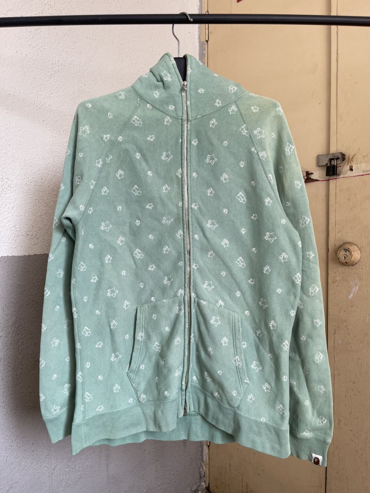 Bape Bape Bapesta All Over Logo Embroidery Full Zip Hoodie Size US L / EU 52-54 / 3 - 1 Thumbnail