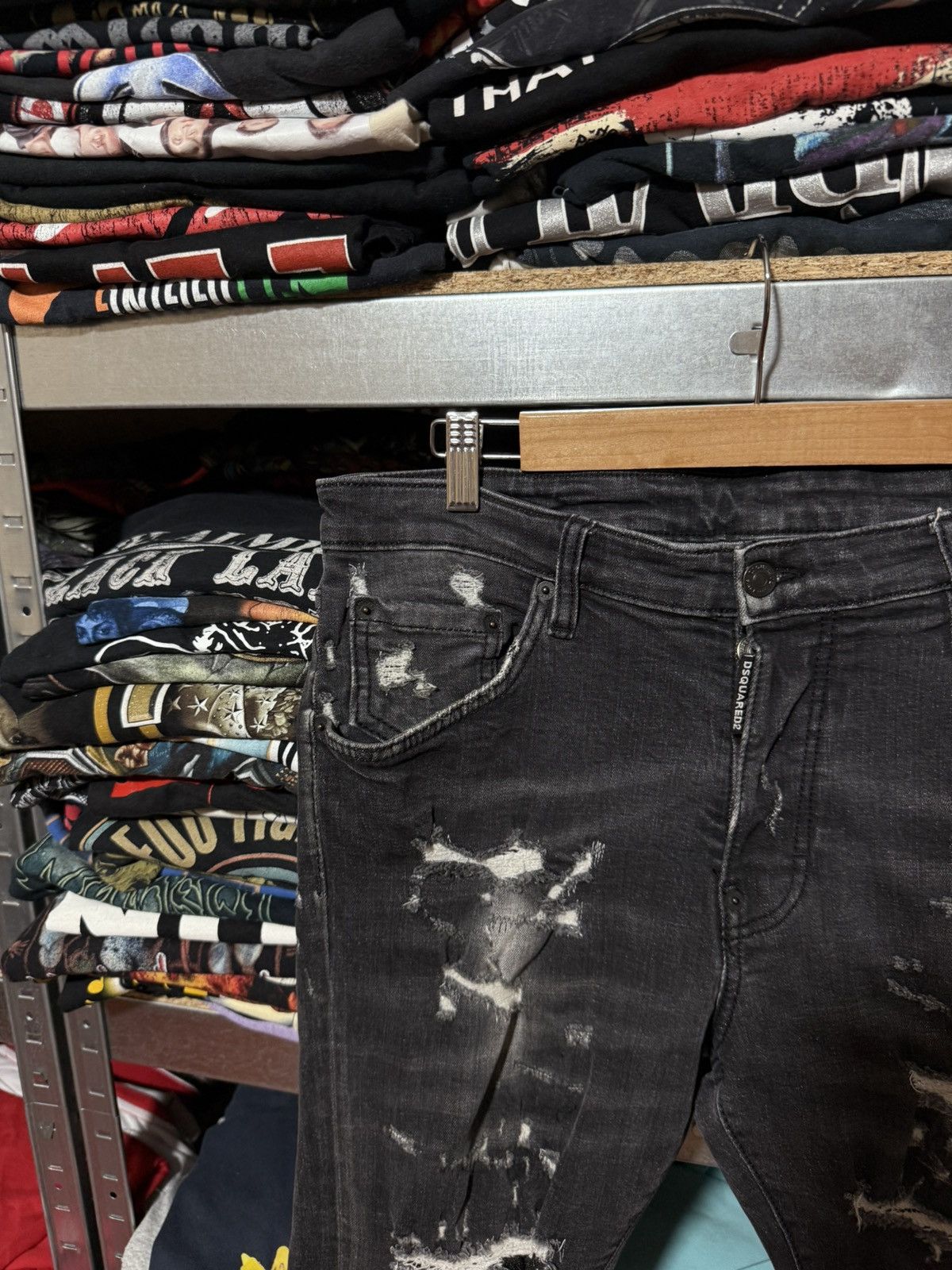 Dsquared2 Rare Luxury Dsquared2 Distressed Denim Gray Jeans Y2K Hype Size US 34 / EU 50 - 5 Thumbnail