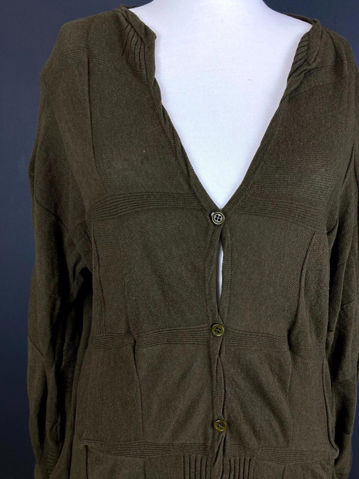 Oscar De La Renta OSKA Khaki Wool Knit Long Sleeve Lagenlook Dress Size 2 Size XS / US 0-2 / IT 36-38 - 5 Thumbnail