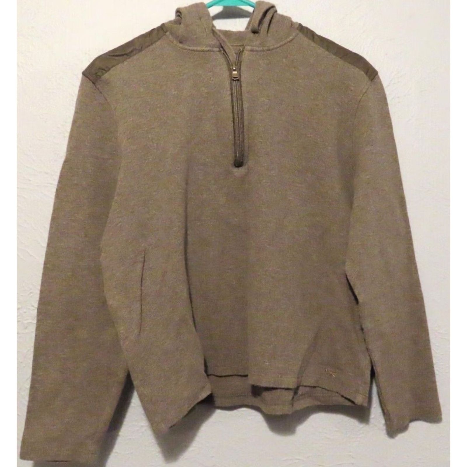 Michael Kors Michael Kors Women's L Gray Long Sleeve 1/2 Zip Elbow Patch Hoodie Modern Classic Pullover Cotton Blend Zipper Read Description Size L / US 10 / IT 46 - 2 Thumbnail