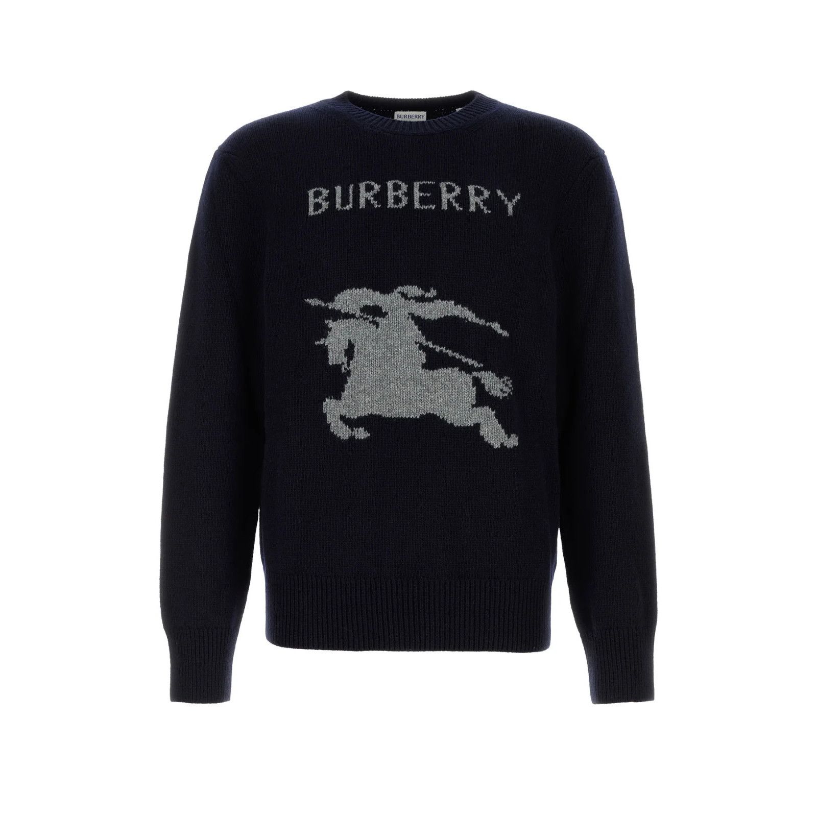 BURBERRY Navy Blue Wool Blend Sweater New & Authentic (Men's