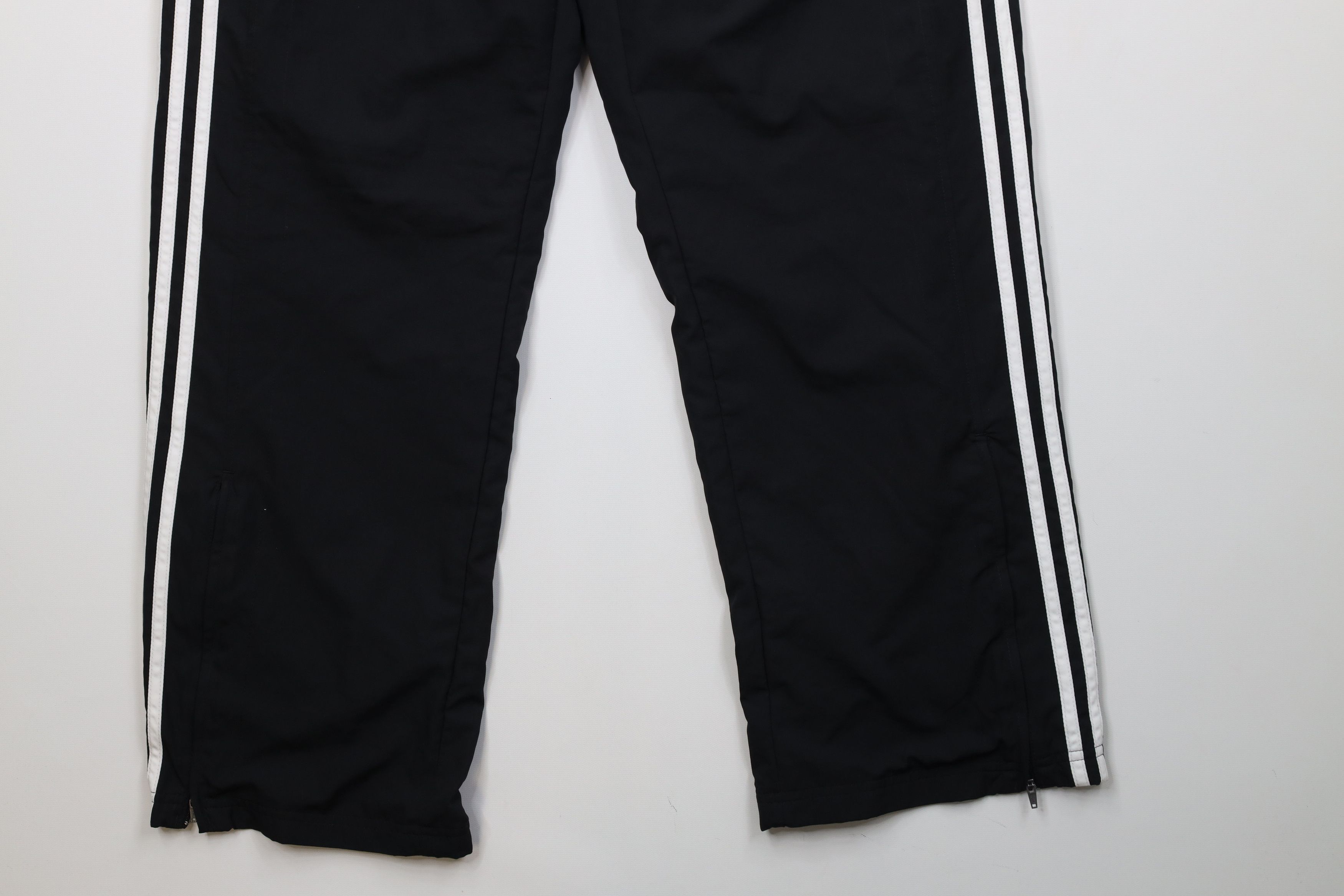 Adidas Vintage Y2K Adidas Lined Wide Leg Windbreaker Pants Black Size US 34 / EU 50 - 4 Thumbnail
