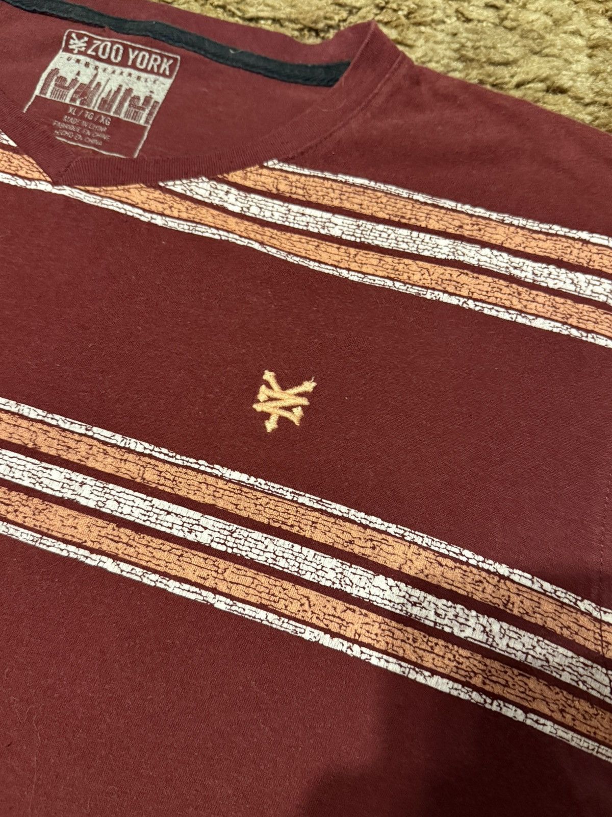 Zoo York Y2K Zoo York Small Logo Striped Skater T-Shirt XLarge Size US XL / EU 56 / 4 - 2 Thumbnail
