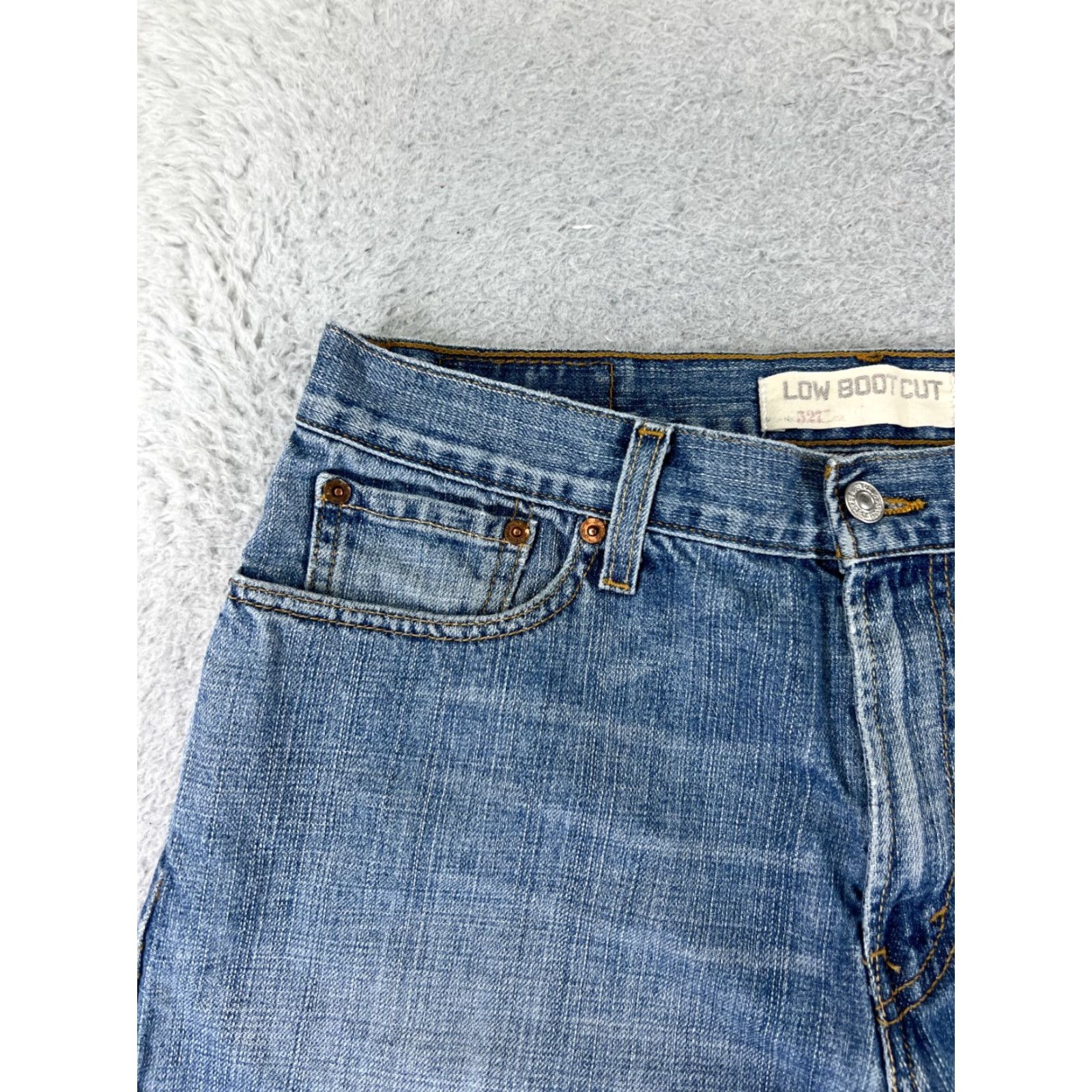 Levi's VINTAGE Levis Shorts Womens 33 Blue Denim Jean 527 Cutoff Mid Rise 100% Cotton 30x5 Size 24" / US 00 / IT 34 - 4 Thumbnail