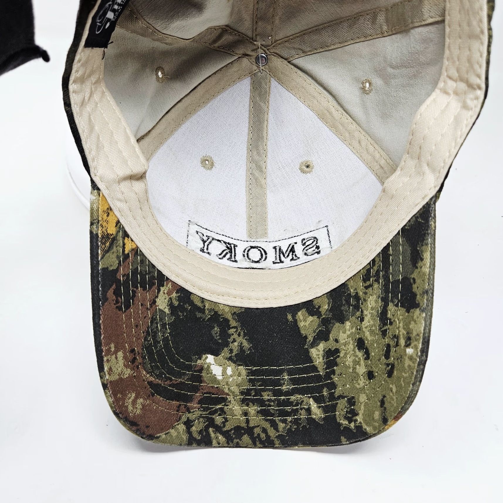 Vintage Jhats Hat Cap Baseball Strap Back One Size Green Camo Mens Smoky Mountains Outdoor Nature Adjustable Camouflage Twill Casual Vintage No N/A Size ONE SIZE - 6 Thumbnail