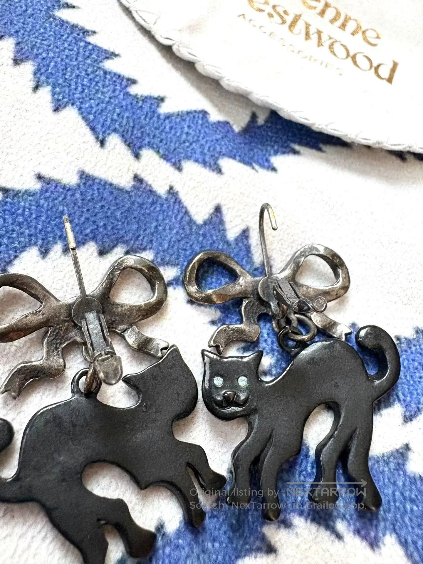 Vivienne Westwood vivienne westwood black cat earrings. Size ONE SIZE - 5 Thumbnail