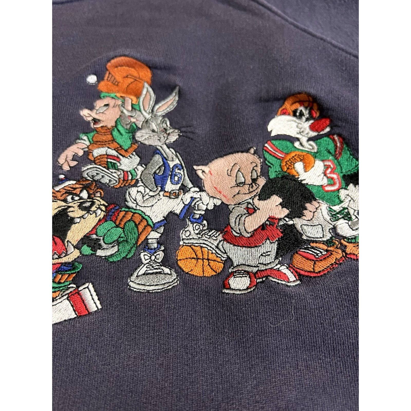 Acme Clothing VINTAGE Acme Clothing Co Blue Looney Tunes Embroidered Pullover Sweatshirt L Unisex Adults Crew Neck, Fleece, 80% Cotton 20% Polyester Size US L / EU 52-54 / 3 - 3 Thumbnail