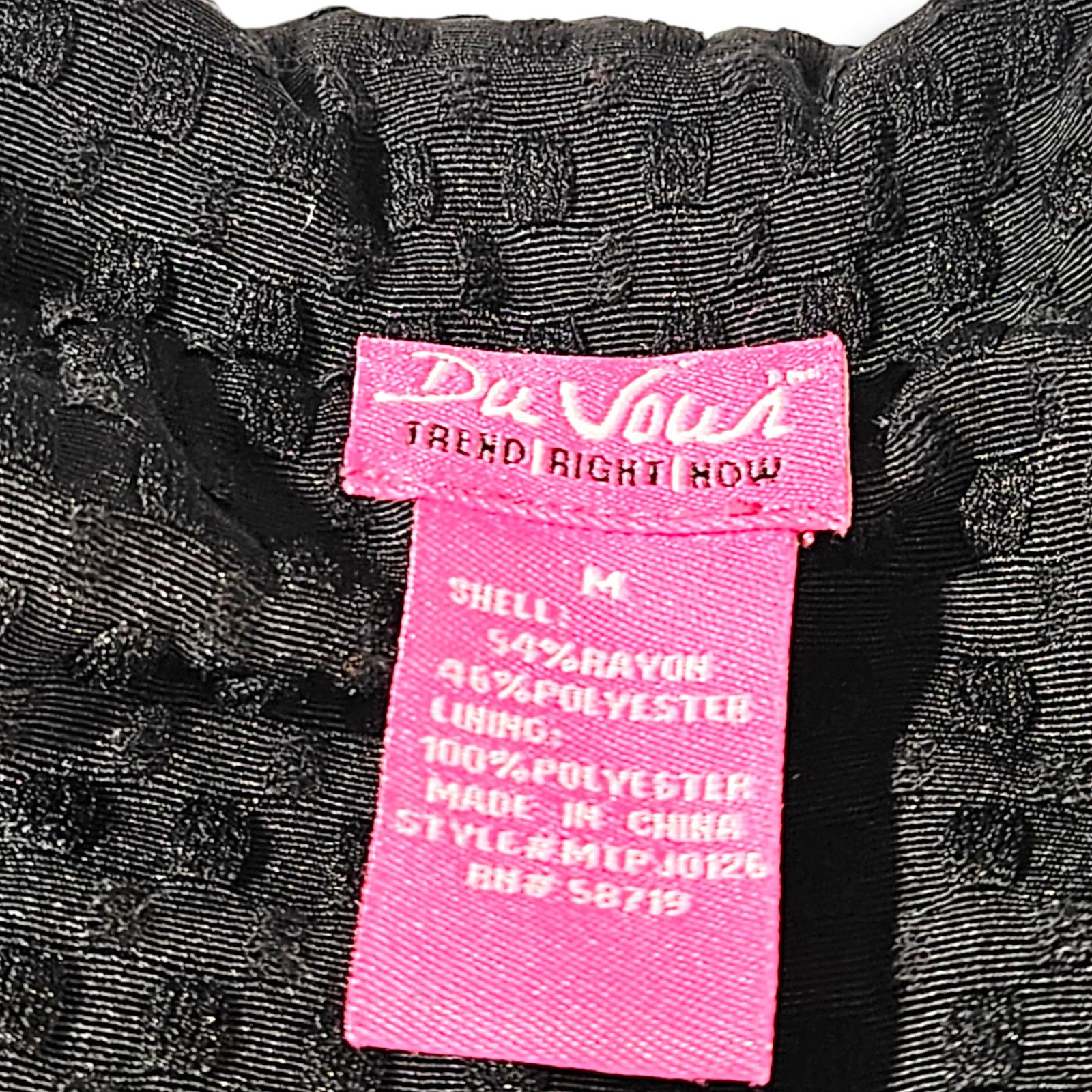 Other Du Jour Black Textured Rounded Flat Collar Jacket Size M Size M / US 6-8 / IT 42-44 - 5 Thumbnail