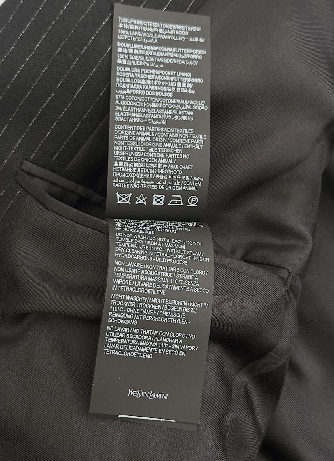 Saint Laurent Paris Saint Laurent Wool Pinstripe Blazer Size 42R - 8 Thumbnail