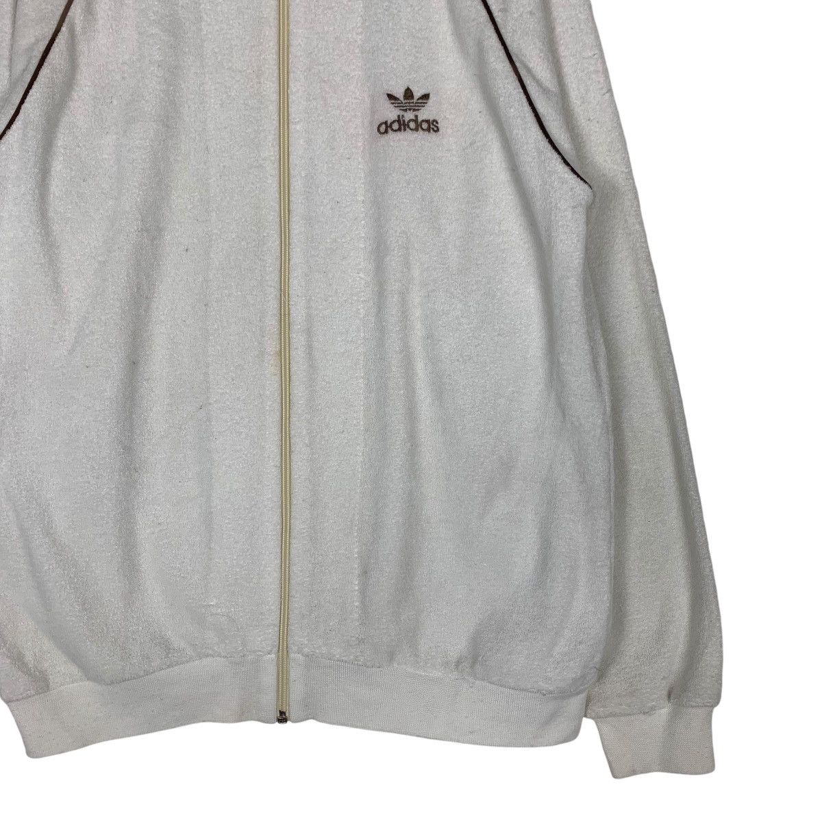 Adidas ADIDAS Trefoil Small Logo Fleece Bomber Jacket #1316-C59 Size US M / EU 48-50 / 2 - 4 Thumbnail