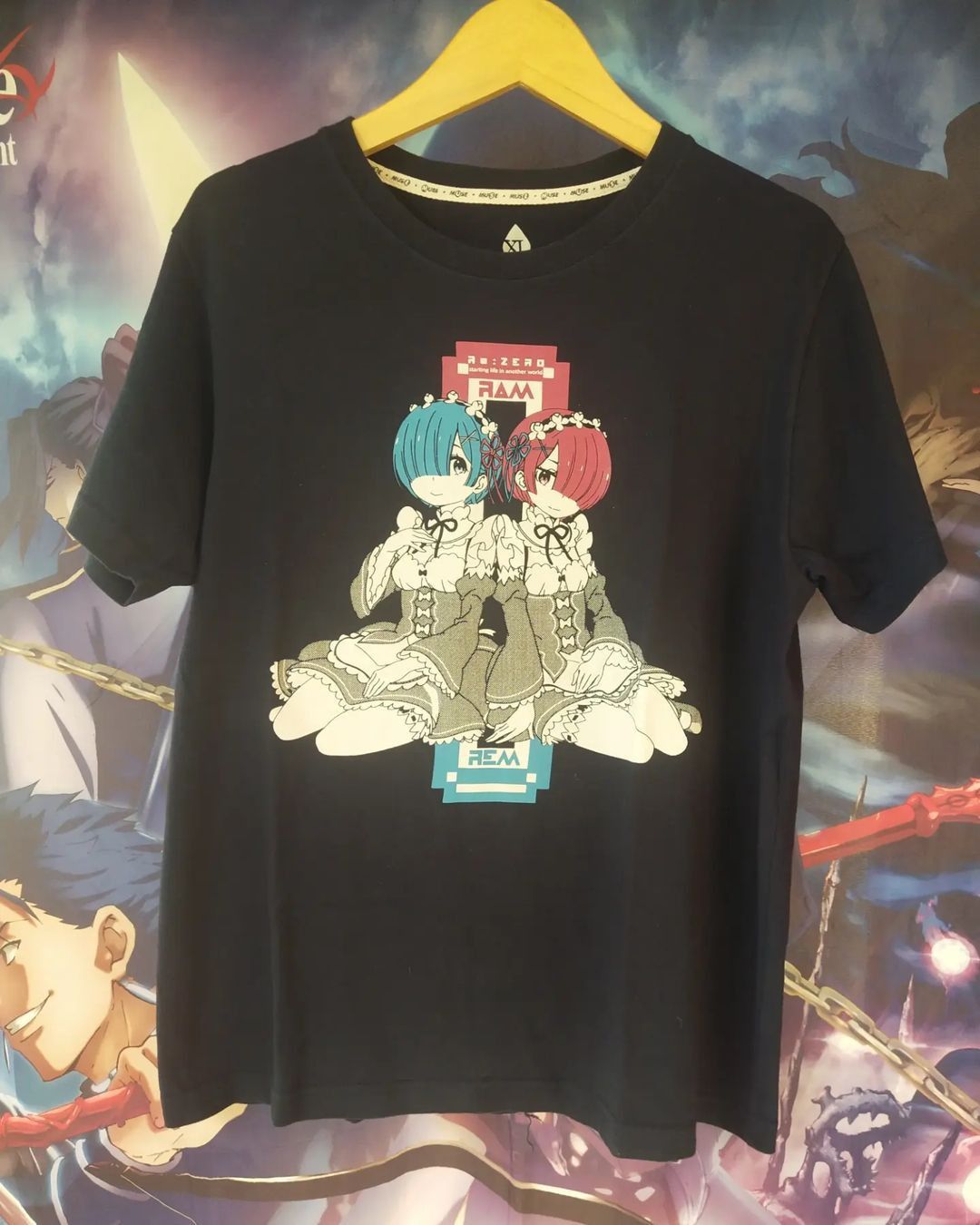 Anime × Japanese Brand ReZero Ram and Rem Art Anime Tees Muse Size US L / EU 52-54 / 3 - 1 Thumbnail