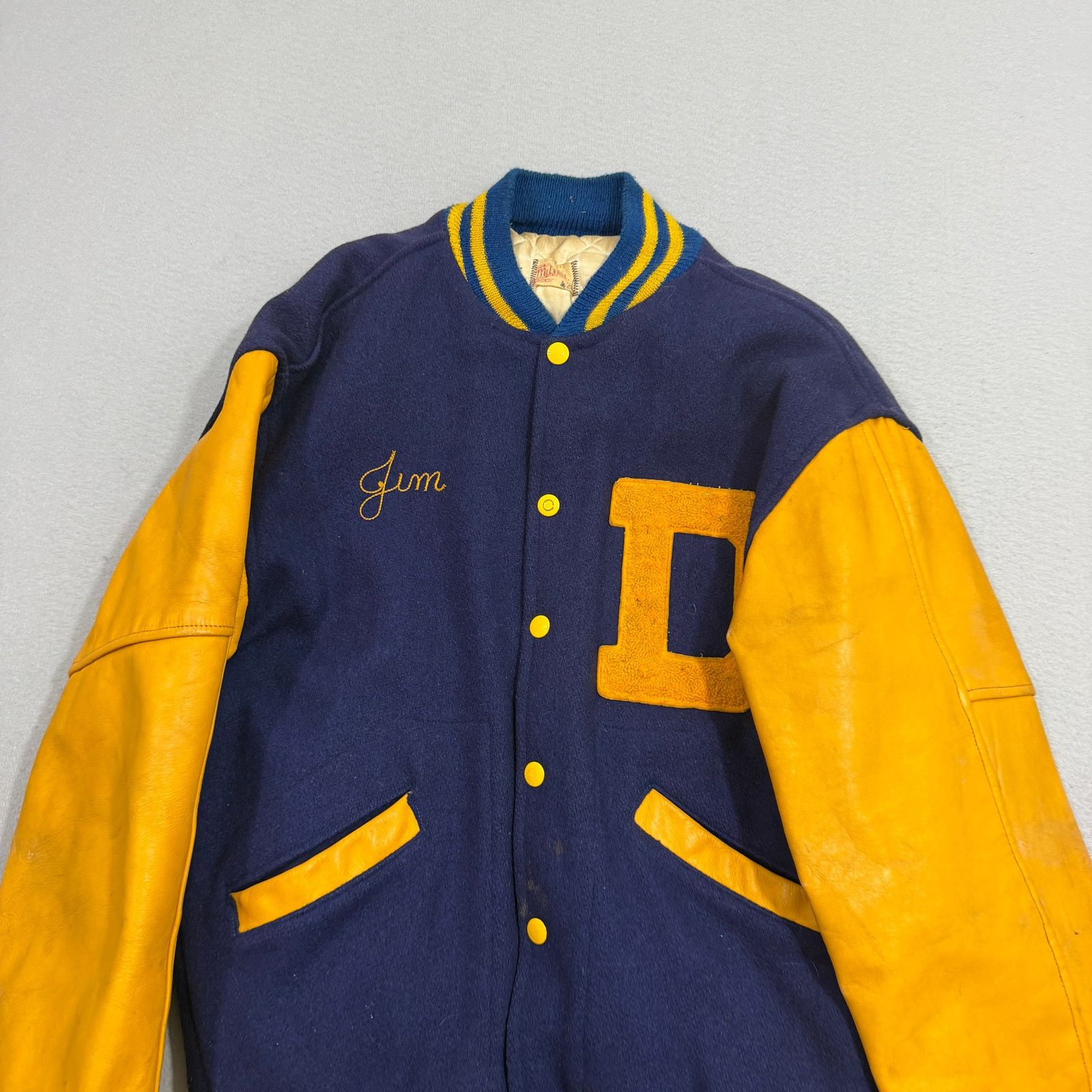 Vintage Vintage 1950s 60s Dewitt Panthers Varsity Jacket 42 L Blue Size US L / EU 52-54 / 3 - 2 Thumbnail