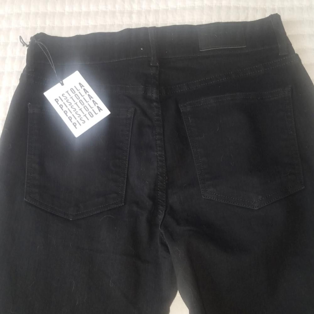 Designer NWT Pistola Black Buttonfly Jean's Size 27 Size 27" / US 4 / IT 40 - 3 Thumbnail