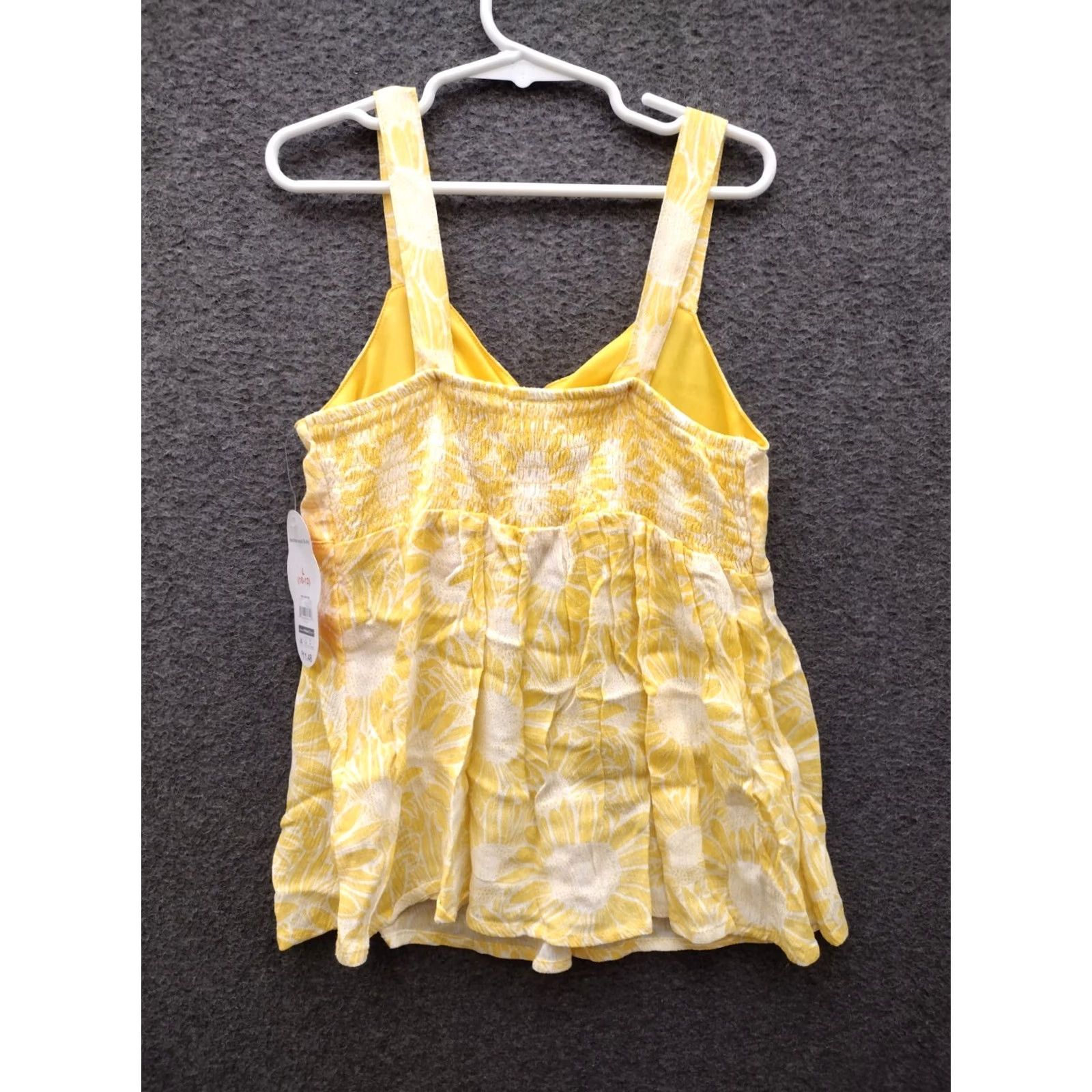 Vintage Wonder Nation Women's Knot Tie Tank Flower Cropped L 10-12 Yellow Camisole Sleeveless Vintage No N/A Size L / US 10 / IT 46 - 2 Thumbnail
