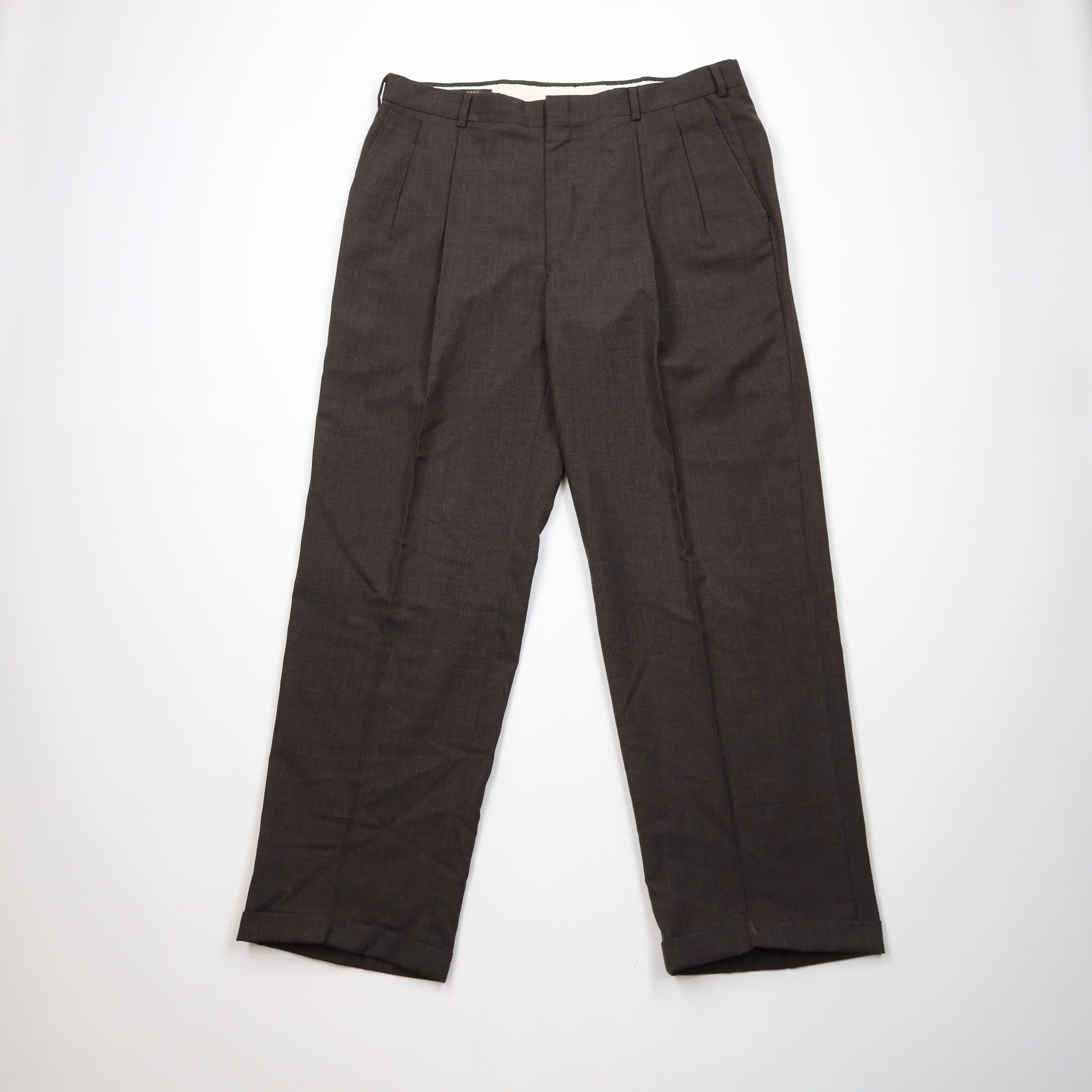 Vintage Vintage 90s Streetwear Cuffed Wide Leg Chino Pants Brown Size US 36 / EU 52 - 1 Thumbnail