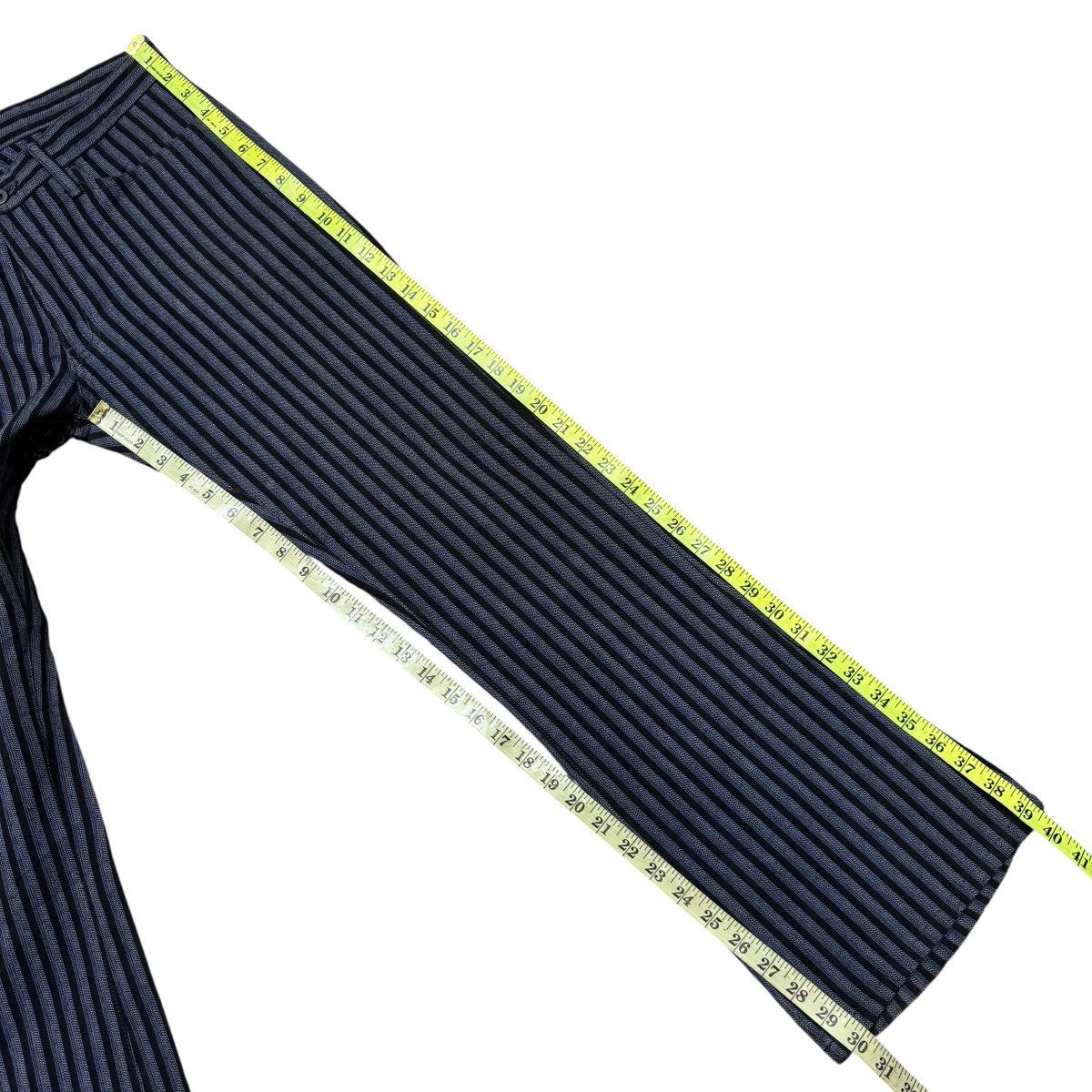 Japanese Brand EDGE RUPERT Striped Denim Flare Jeans Size US 30 / EU 46 - 16 Thumbnail